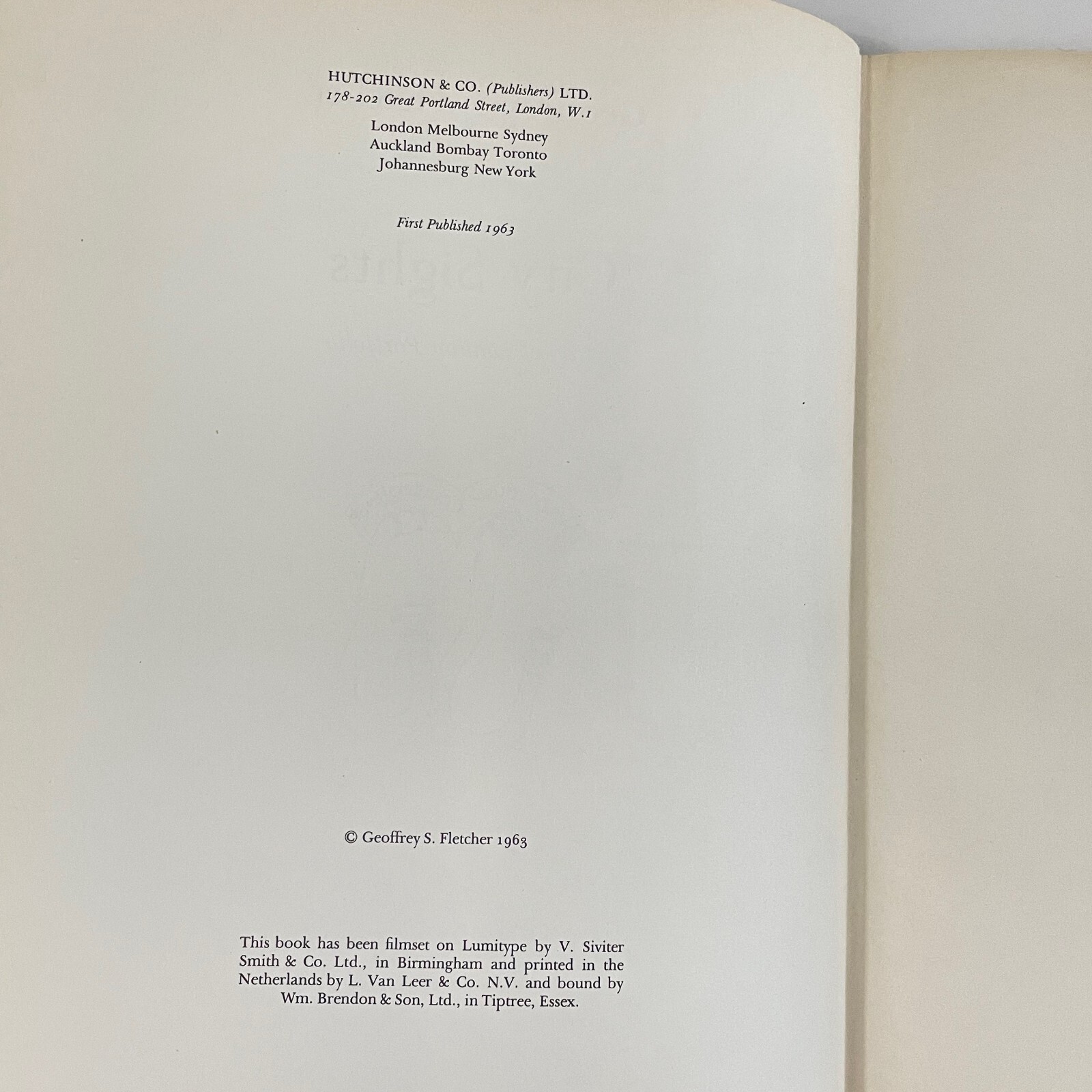 City Sights: A City of London Portfolio by Geoffrey Fletcher SIGNED 1963 UK
