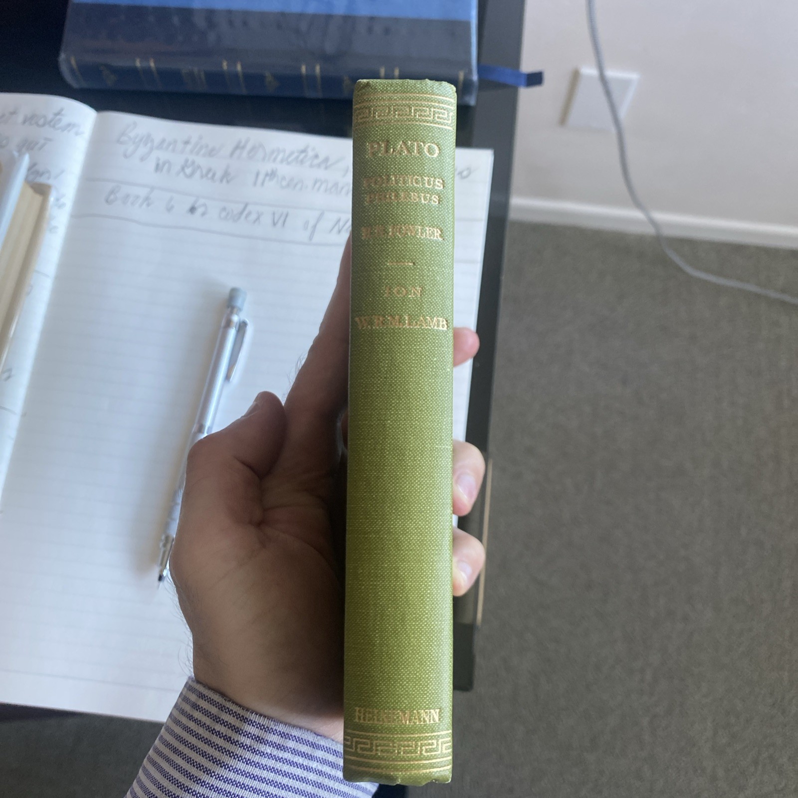 Loeb Classical Library, 10 copies: Plato, Aeschylus, Aristotle, and Demosthenes