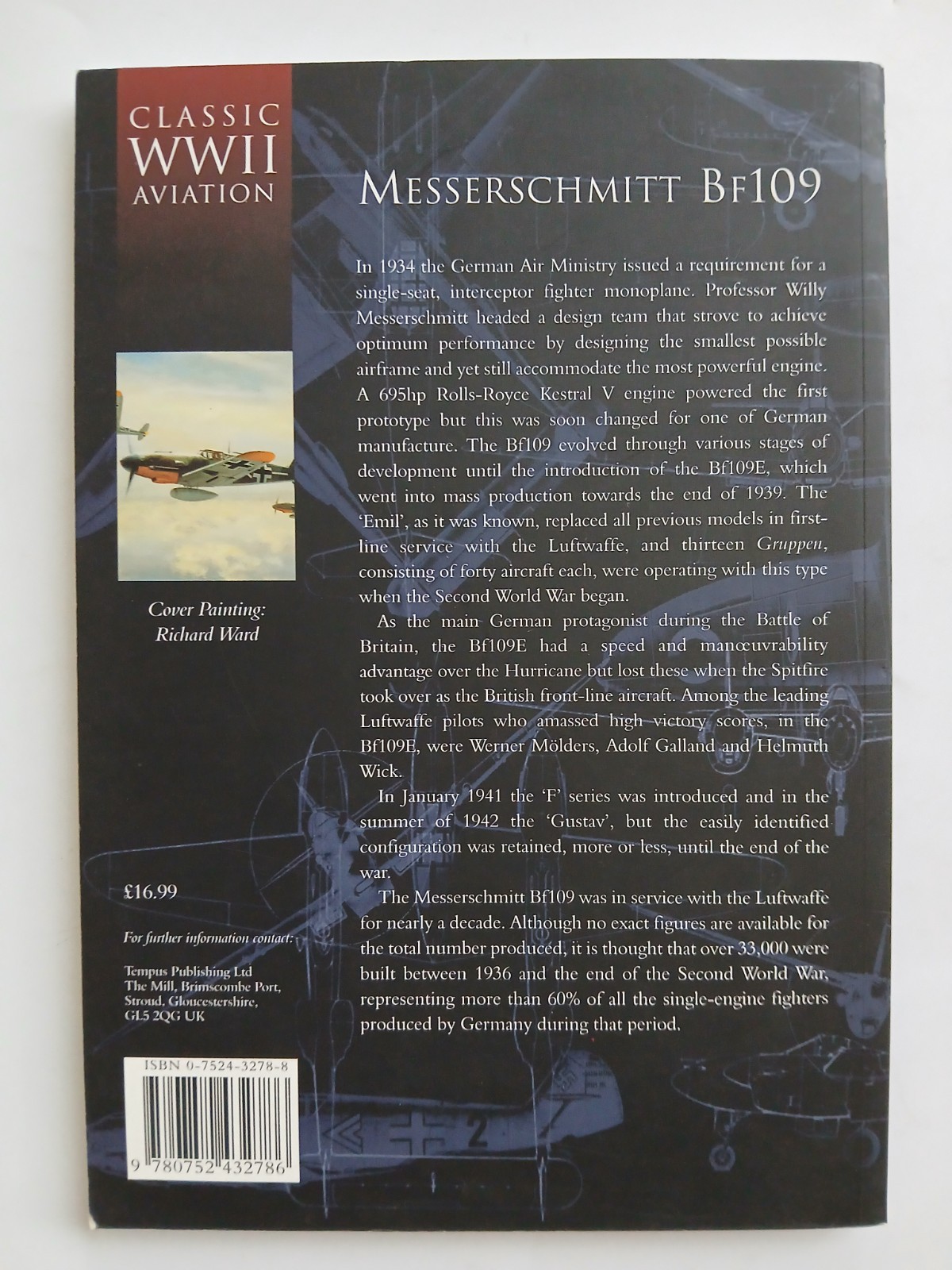 Messerschmitt BF109 Edward Shacklady 1st 2000 Paperback Tempus