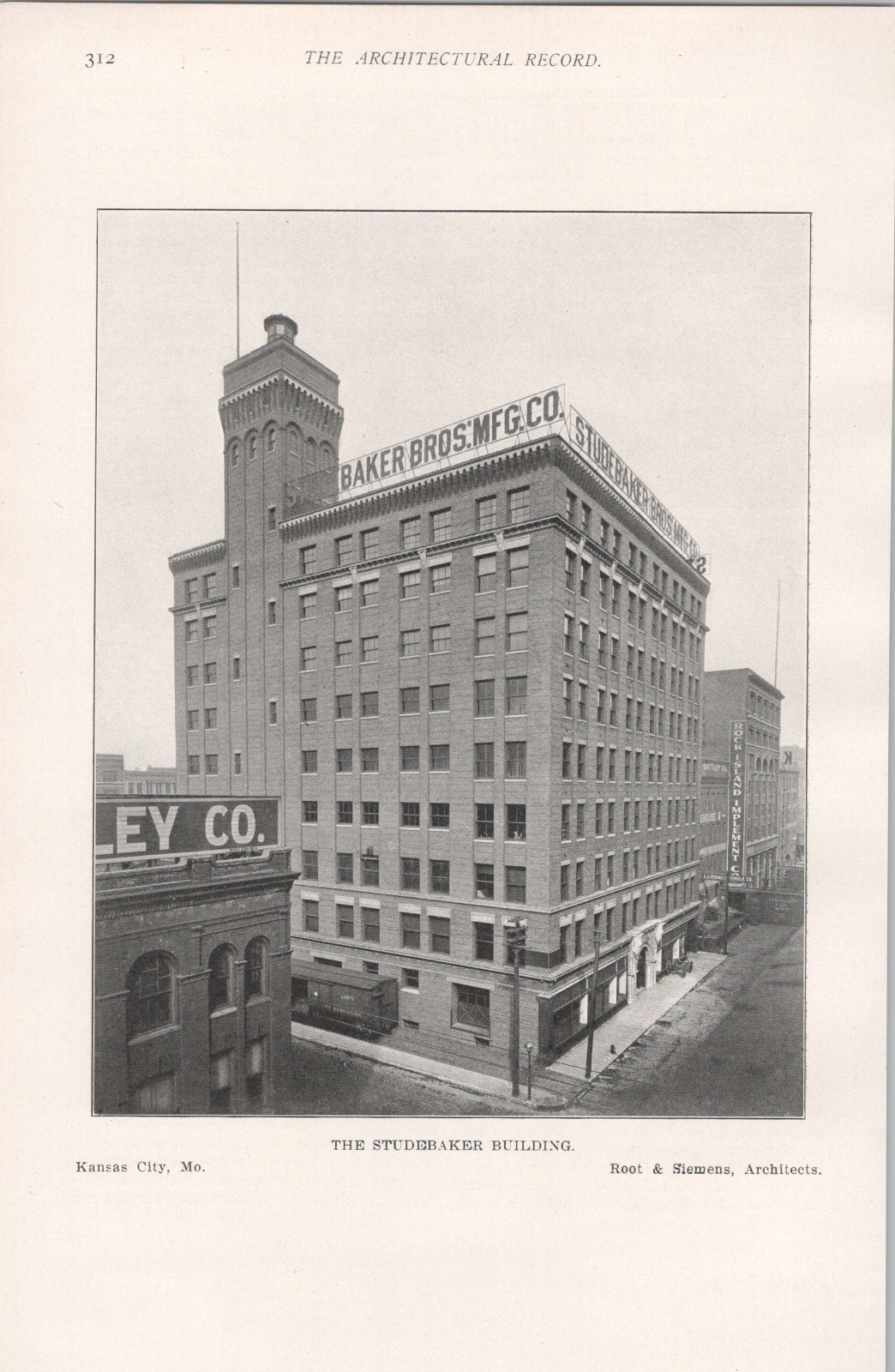 1905 * Studebaker Bldg Stowe Hardware Building * 1300 W 13th St Kansas City MO