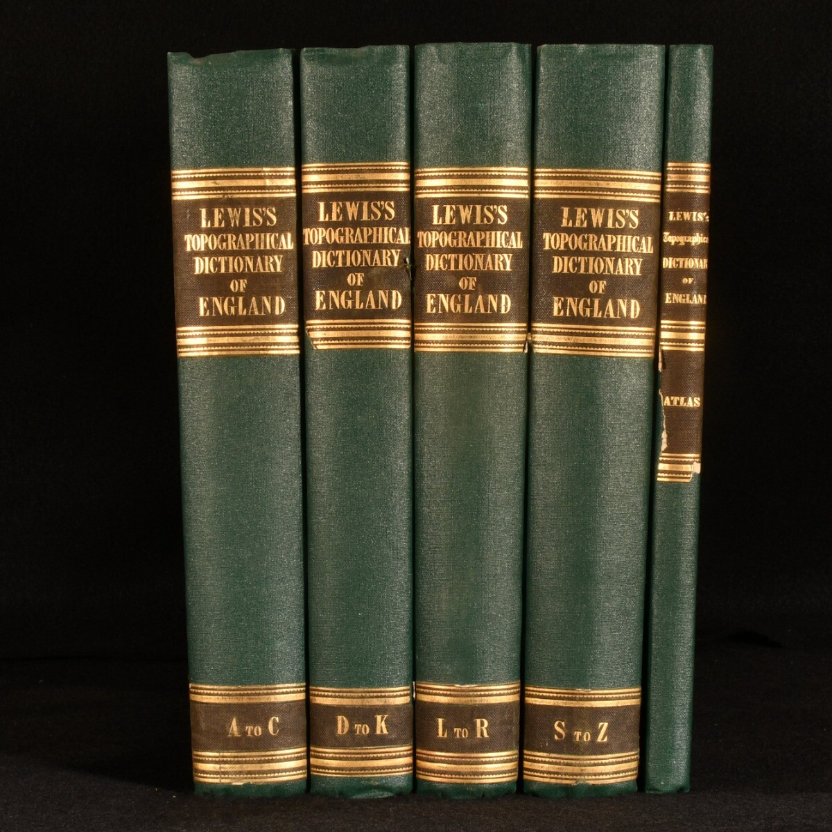 1840 5vol A Topographical Dictionary of England Samuel Lewis Atlas Folding Maps