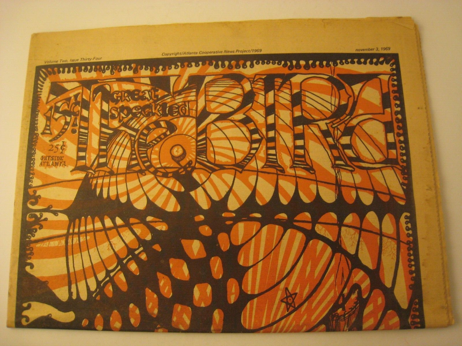 “ THE GREAT SPECKLED BIRD „-ATLANTA UNDERGROUND NEWSPAPER, NOV. 3RD, 1969