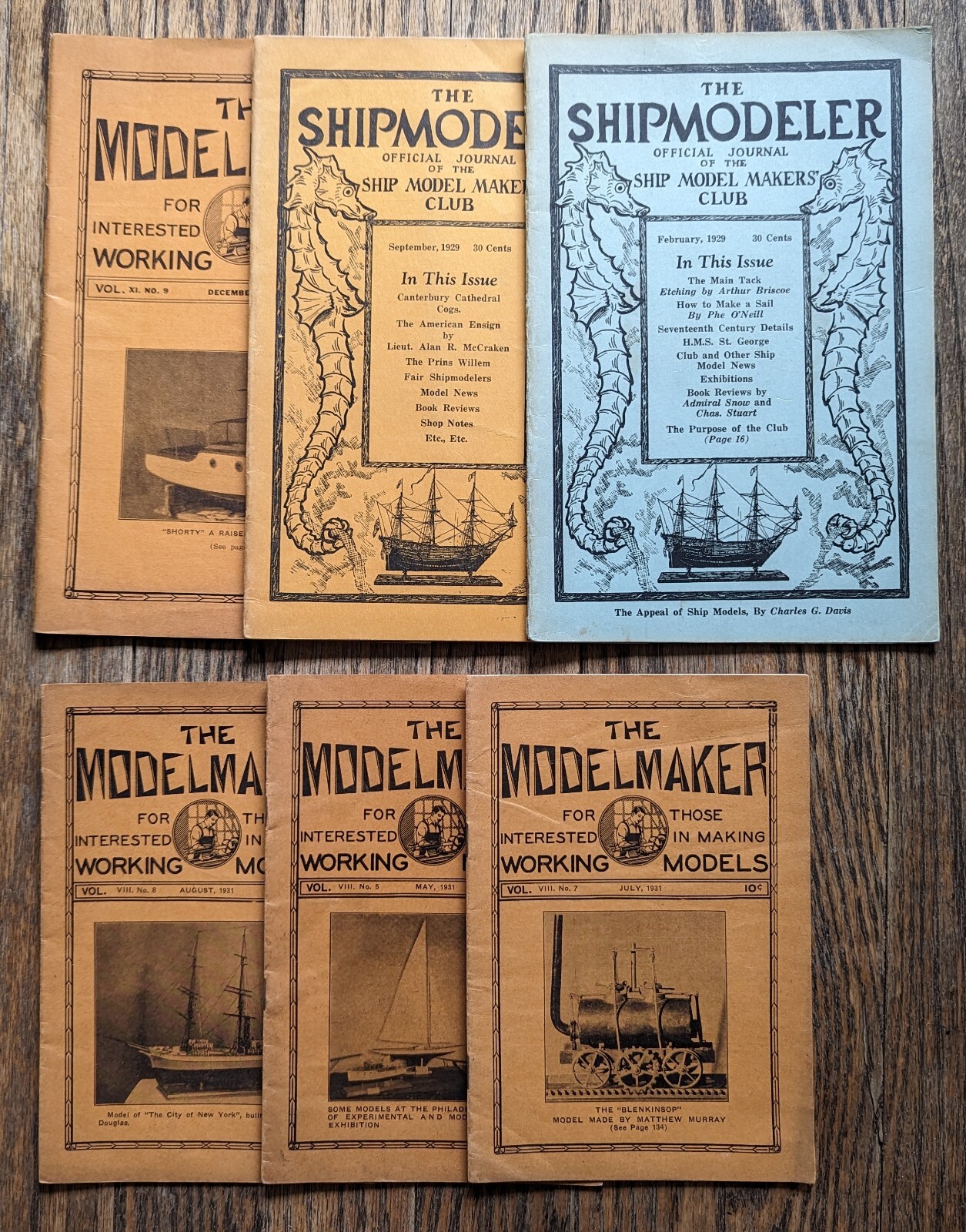 Lot 6 Shipmodeler Modelmaker Ship Building Train Model Club 1930’s Locomotives
