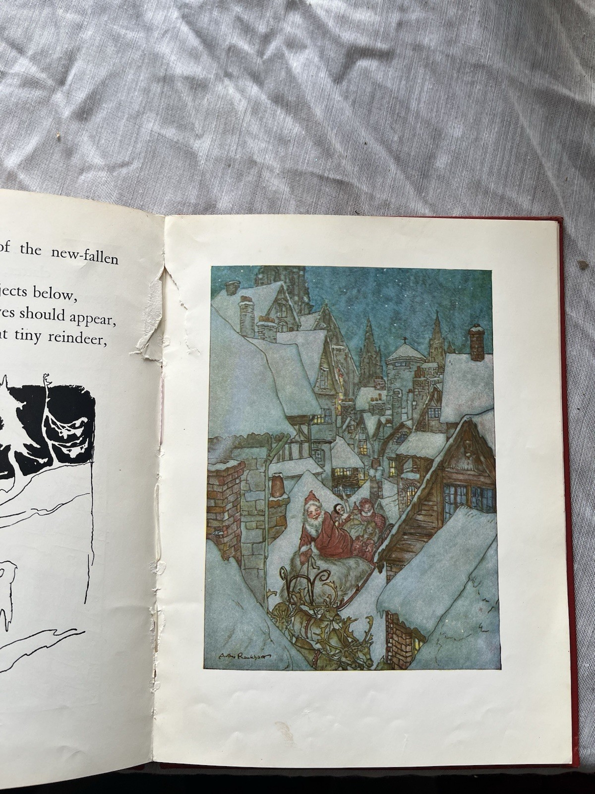 Clement C. Moore The Night Before Christmas Illustrated Arthur Rackham J.B. Lip…
