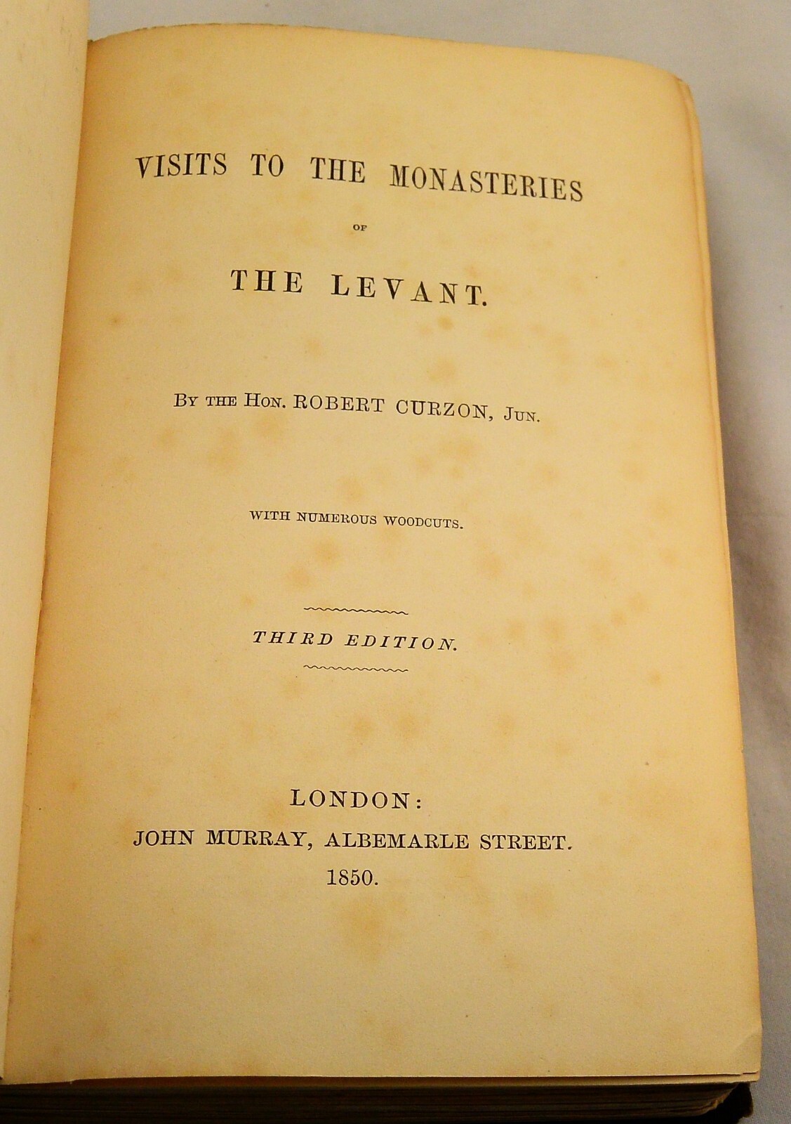 CURZONS MONASTERIES 1850 Illust. Jerusalem Greece Albania Egypt Greeks Ottoman