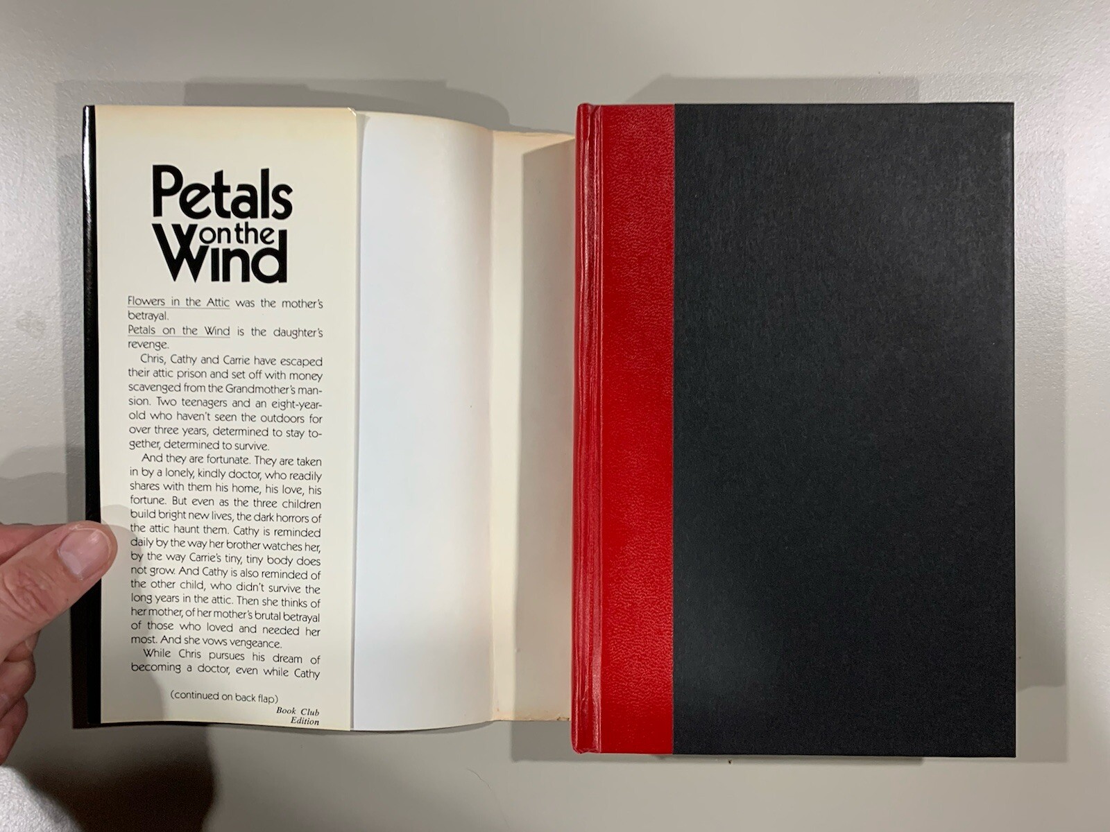 Vintage 1980 Hardcover Petals on the Wind V C Andrews BCE Suspense Drama Novel