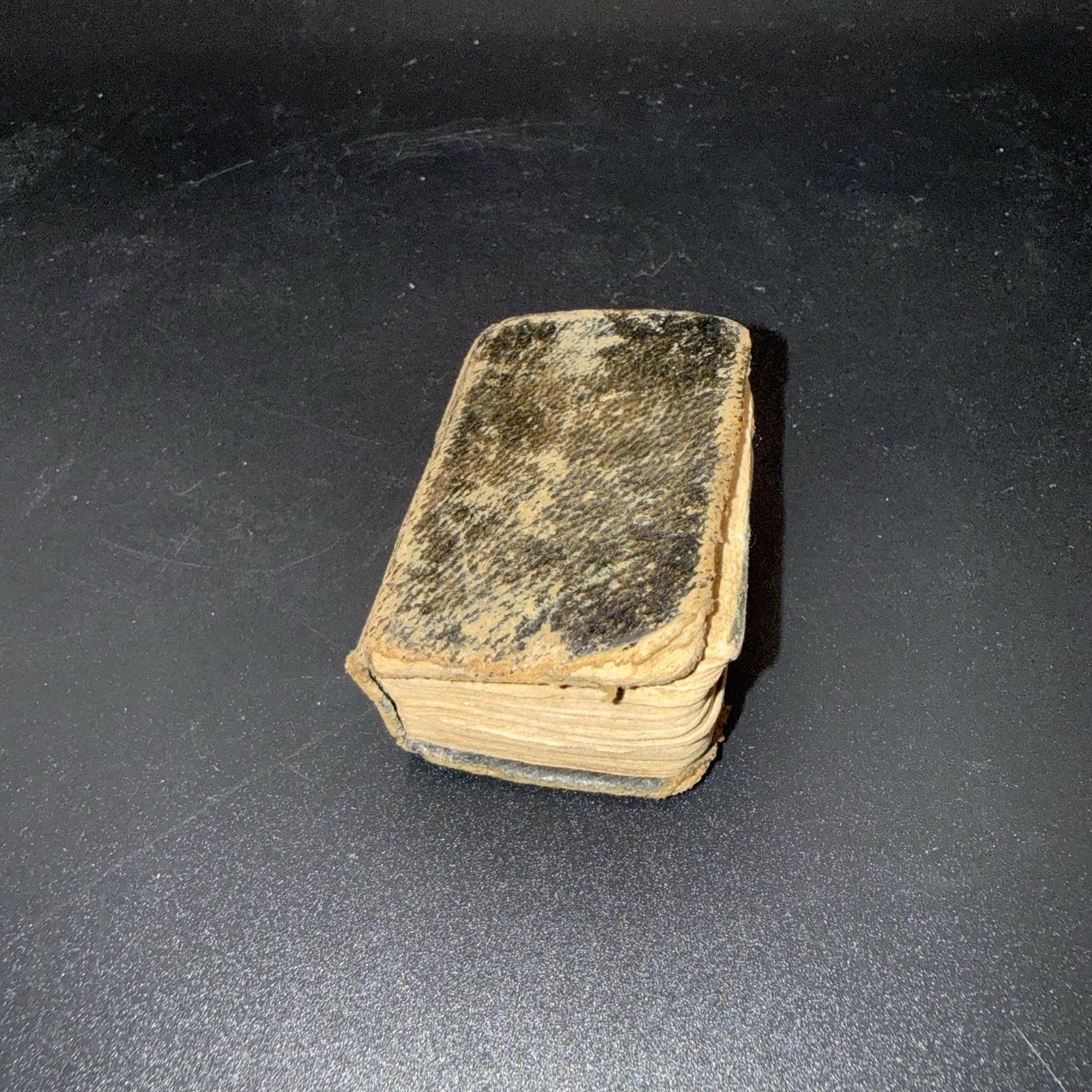 1820 1st Edition Lansingburgh, NY Miniature Leather “Thumb Bible” Illustrations
