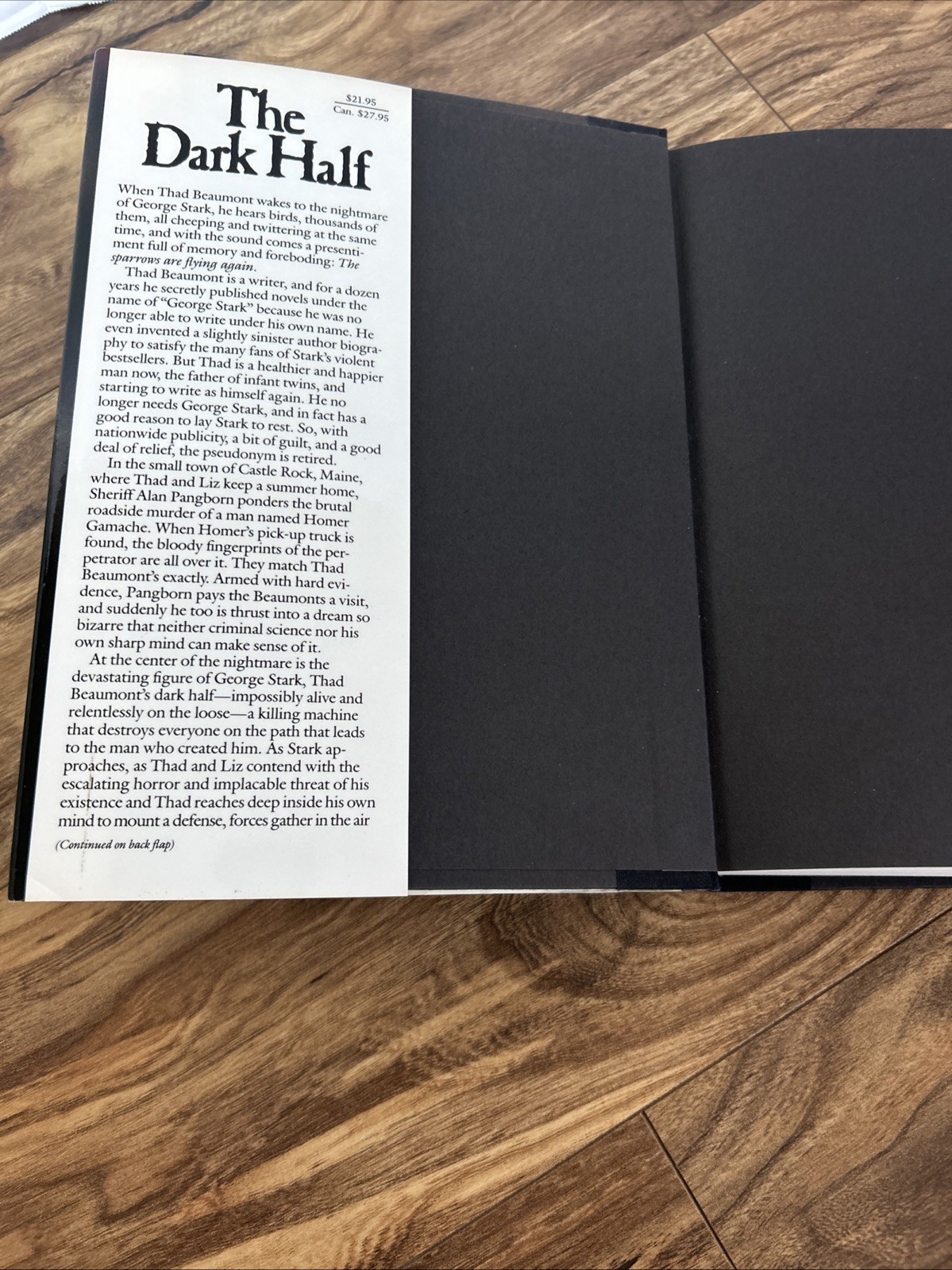 Stephen King – The Dark Half – 1st/1st (1989 Viking First Edition DJ)
