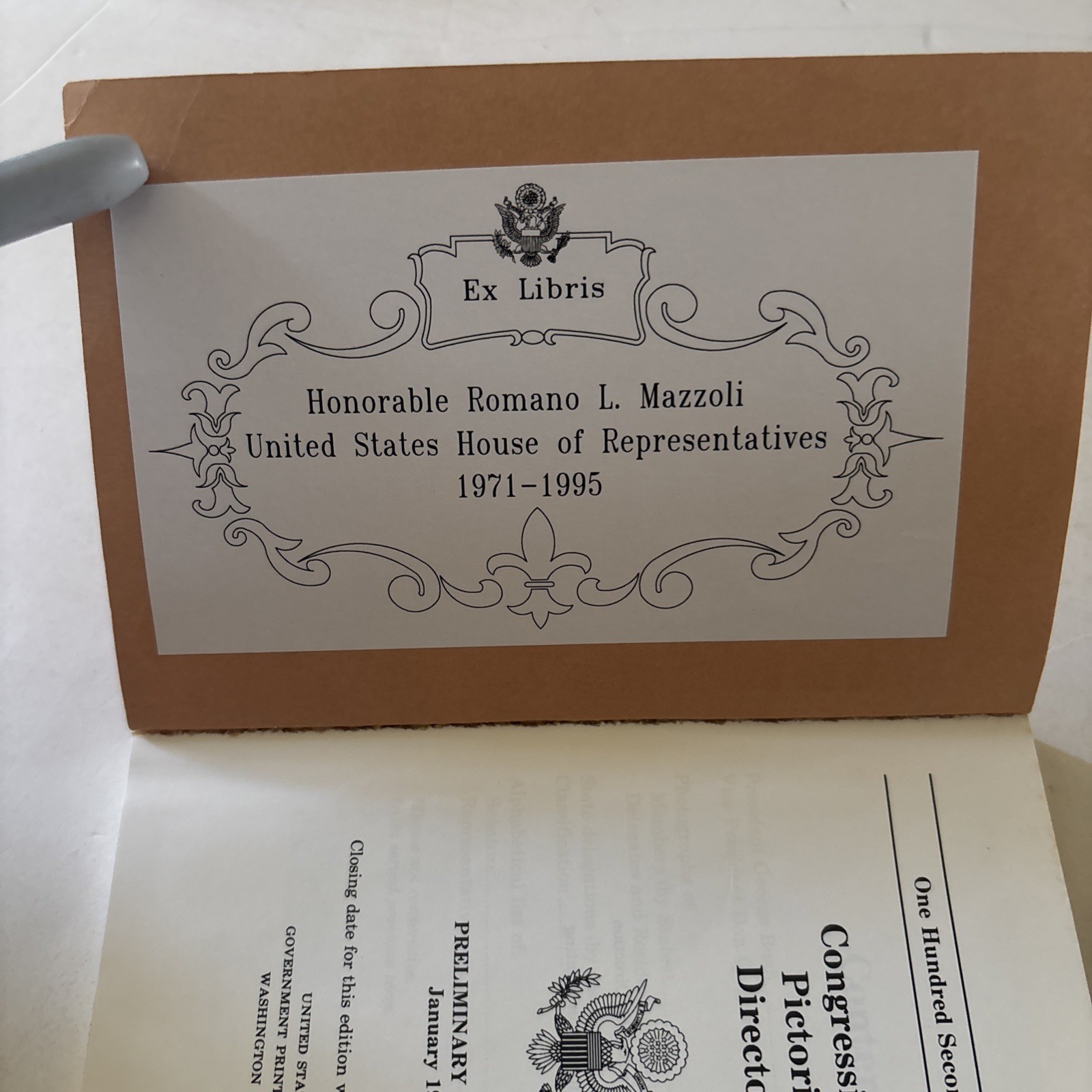 Congressional Pictorial Directory 102nd Congress January 1991 Biden McConnell