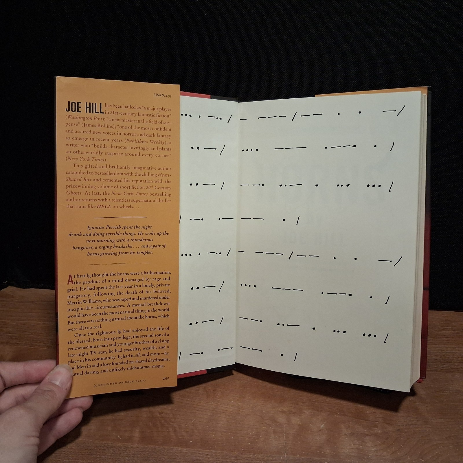 Joe Hill „Horns“ Signed Doodle 1st Edition HC/DJ