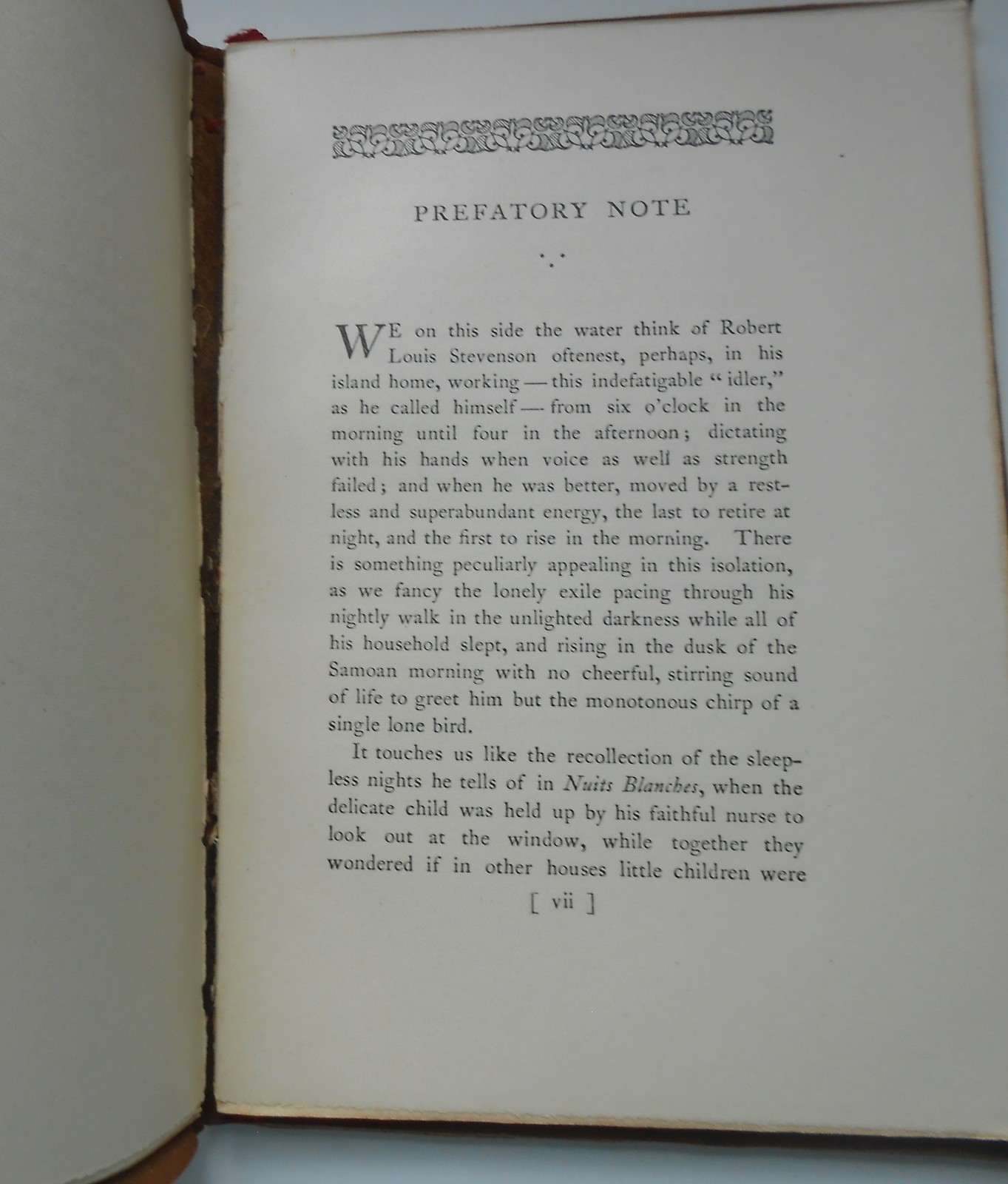 A Stevenson Calendar, edited by Florence Tucker, ©1909 Leatherbound