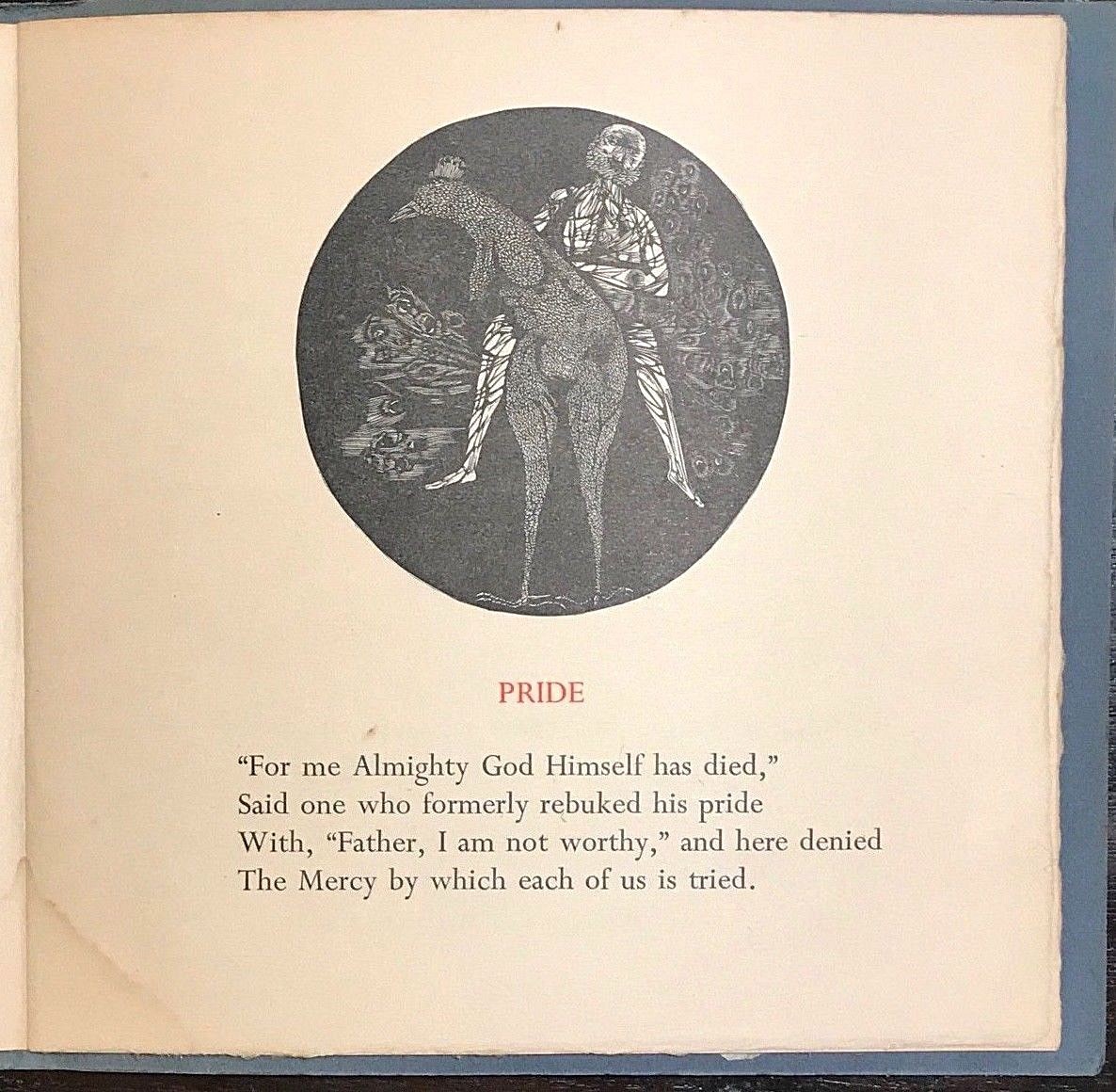 SIGNED – ANTHONY HECHT – THE SEVEN DEADLY SINS – LTD ED Poems 175/300, L. BASKIN