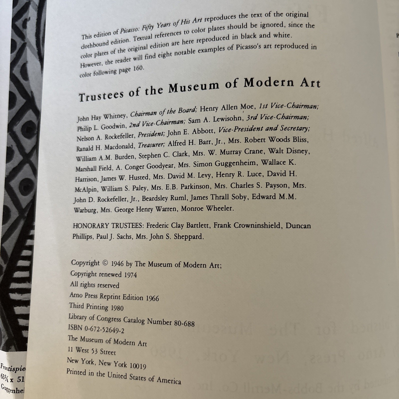 Picasso Fifty Years of His Art Alfred H Barr Jr Museum of Modern Art