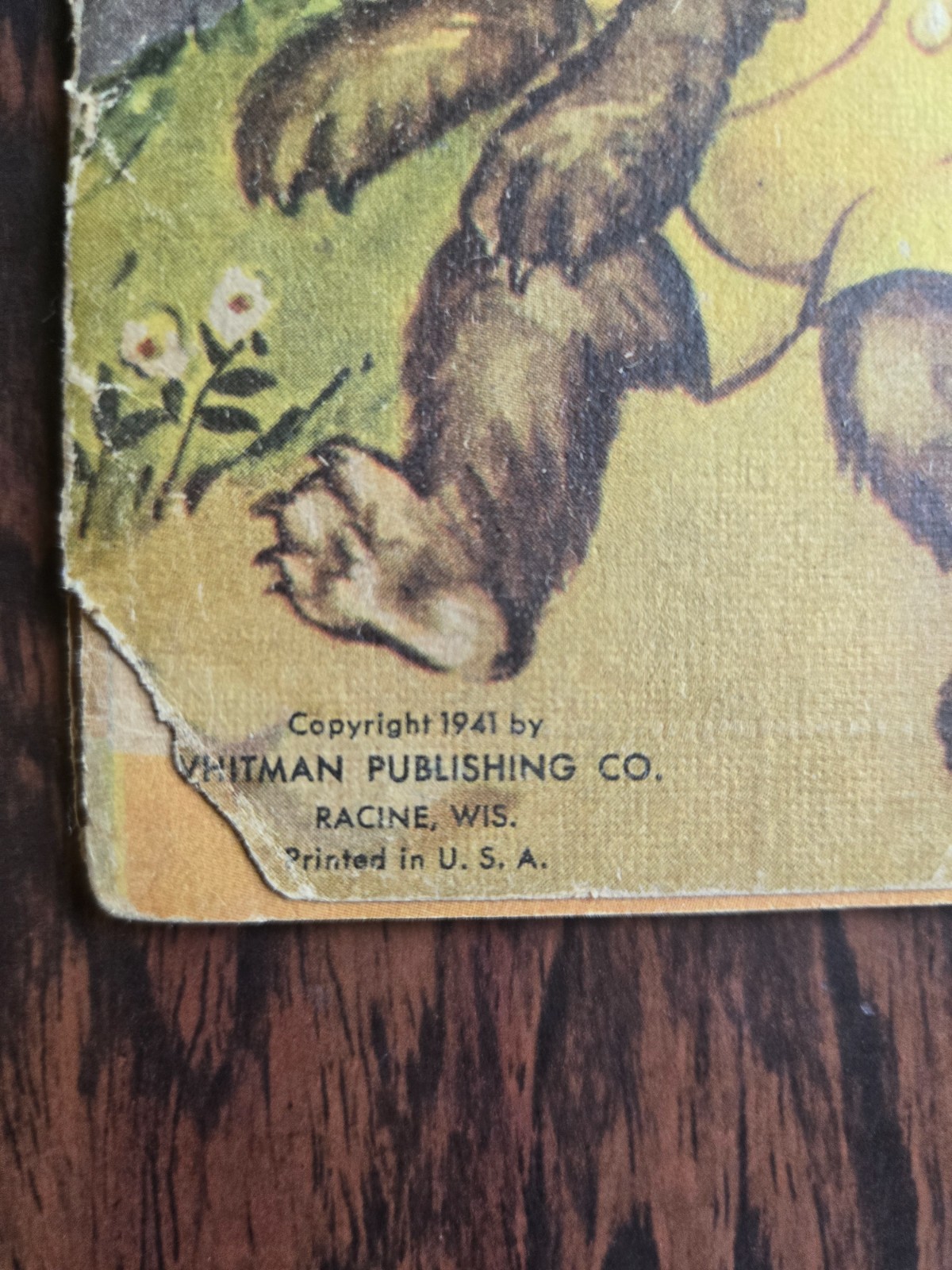1941 Vintage The Three Bears Whitman Pub Co Racine Wis Book