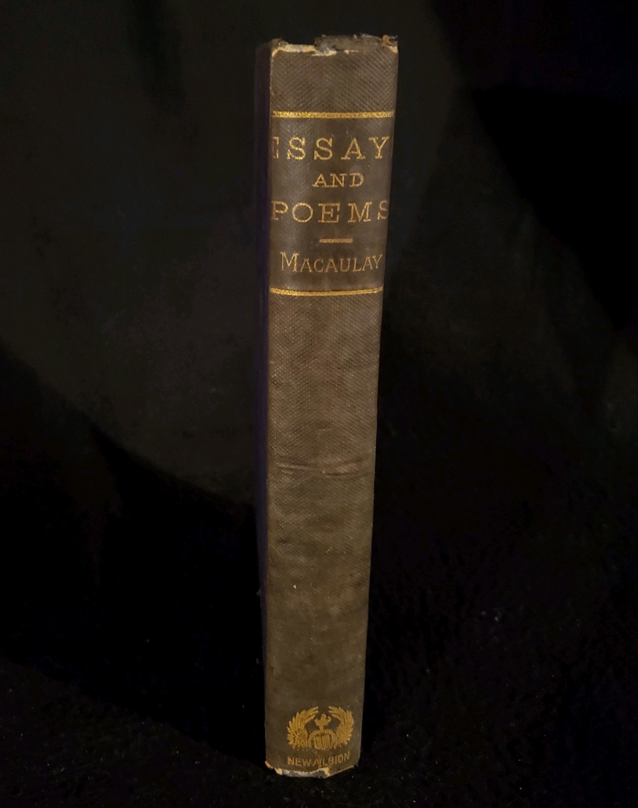 The Poetical Works Of Lord Macaulay – 2nd American Edition Hardcover Book