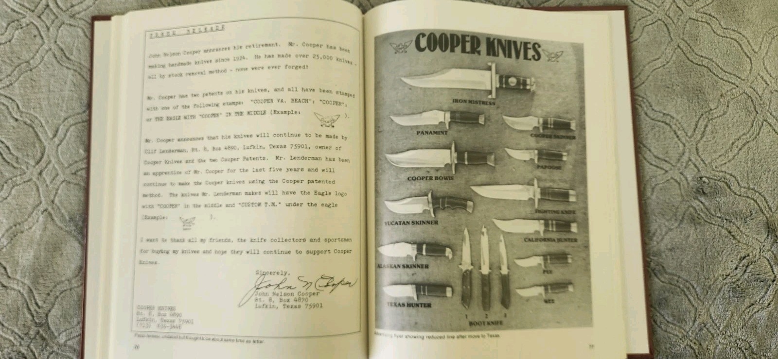 John N. Cooper Books 1 & 2. The complete story & history of Cooper & his knives.