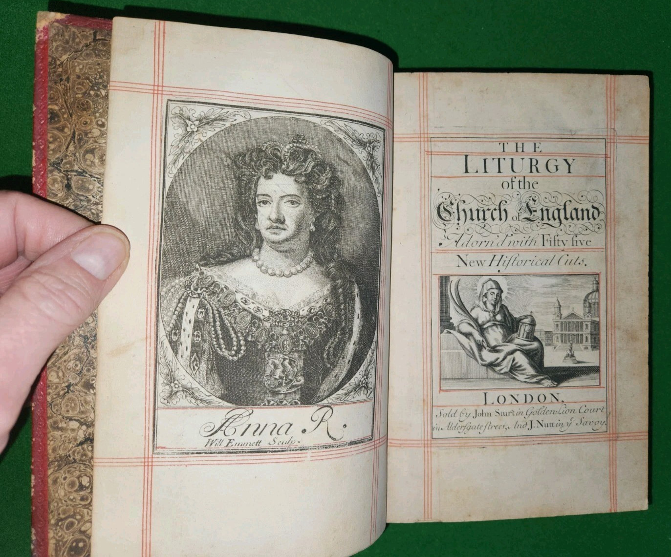 1716 BOOK OF COMMON PRAYER & LITURGY OF CHURCH OF ENGLAND 42 WOODCUTS PSALTER *