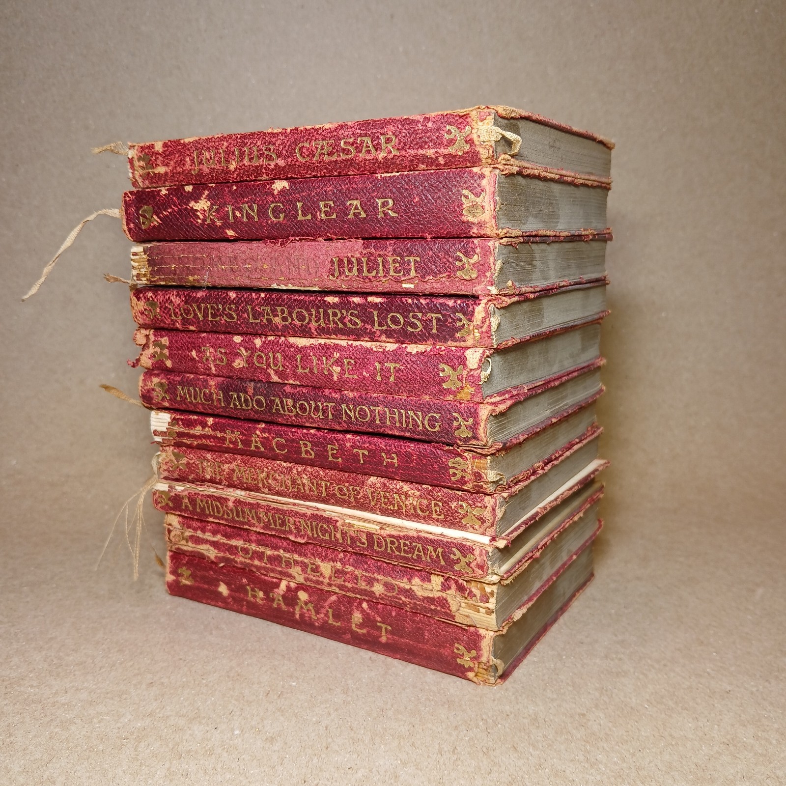 The Temple Shakespear Lot of 11 Books J.M. Dent 1900-1908 Hamlet Othello Romeo +