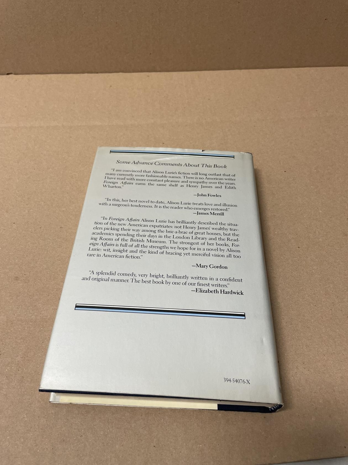 foreign affairs by lurie 1st Randomn house /1st trade hardcover w/jacket
