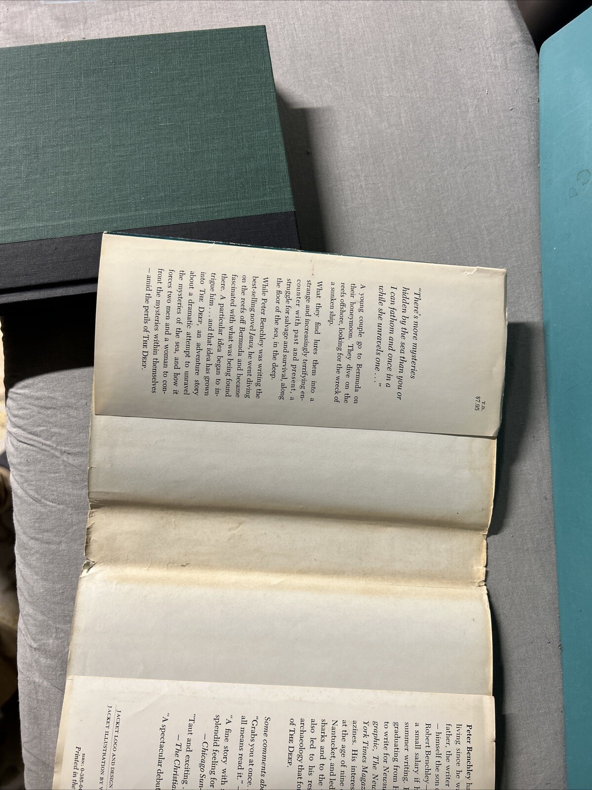 Peter Benchley The Deep 1st Edition 1976 Hard Cover Dust Jacket Inscription Read