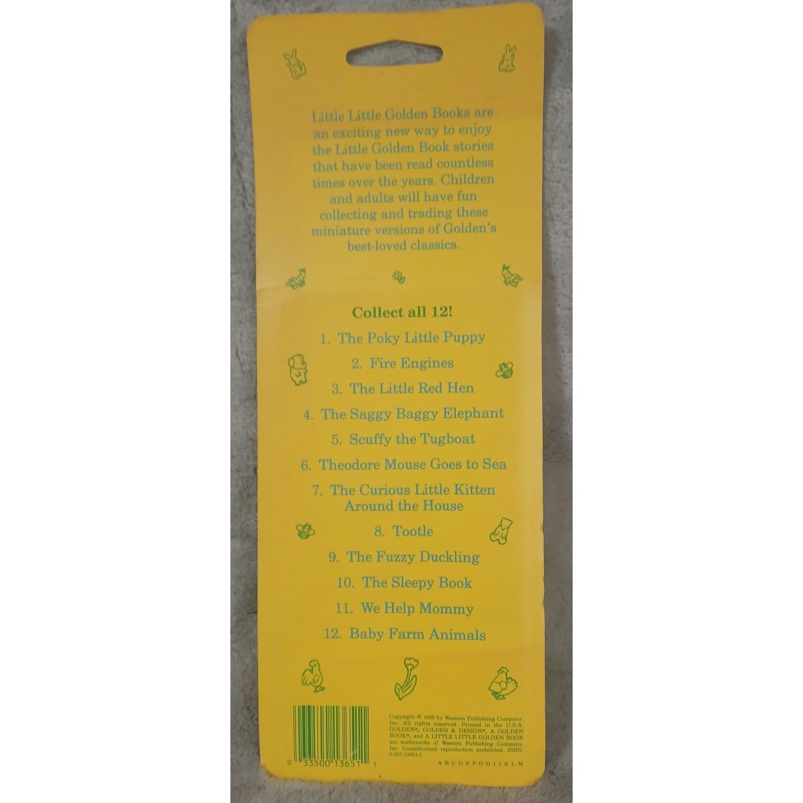 Vintage 1988 Little Little Golden Books Miniature 3 Packs 6 Books Sealed 13651