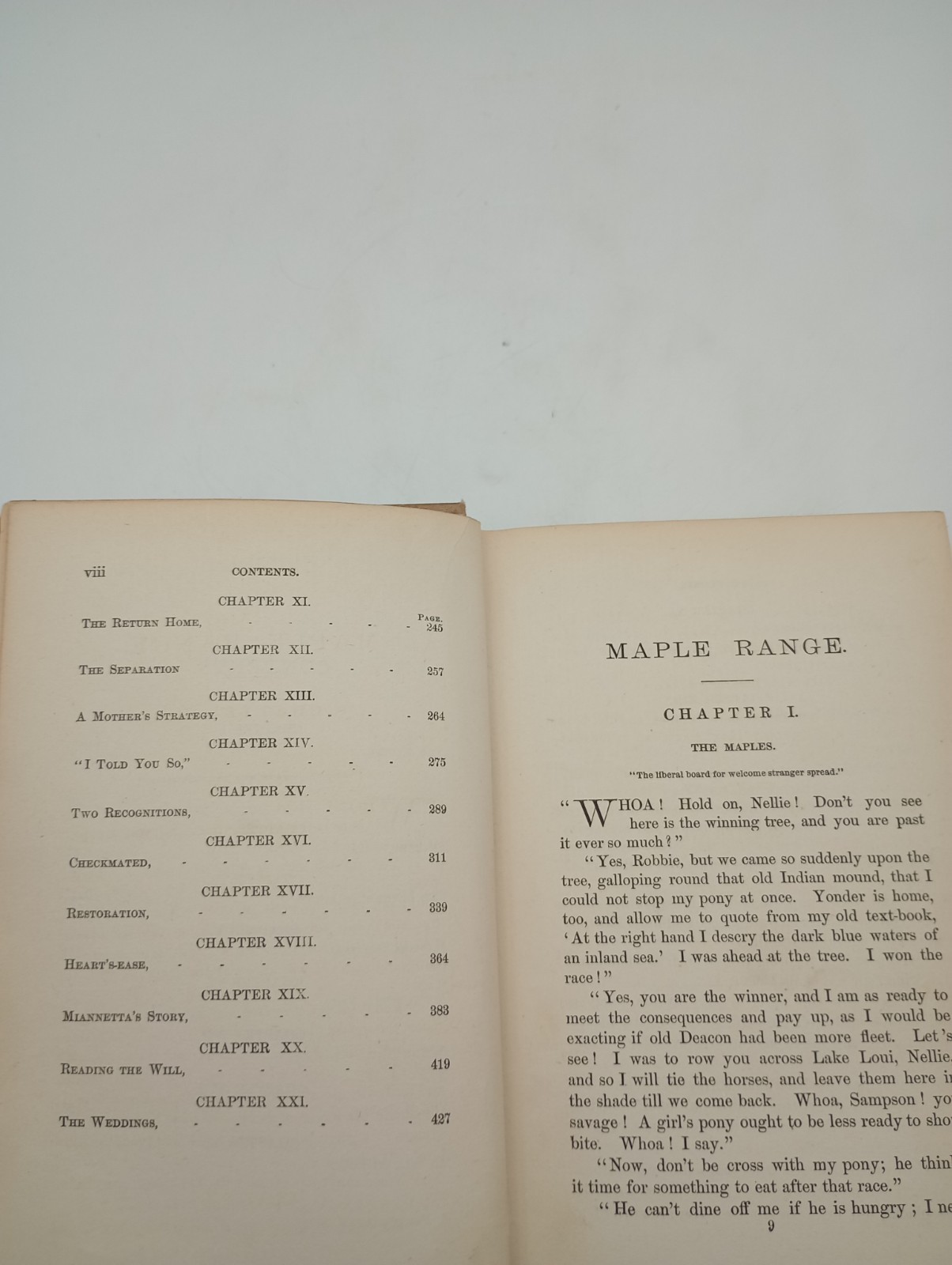 Maple Range A Frontier Romance, Edna A Barnard, Antique 1882 1st Edition, Henry