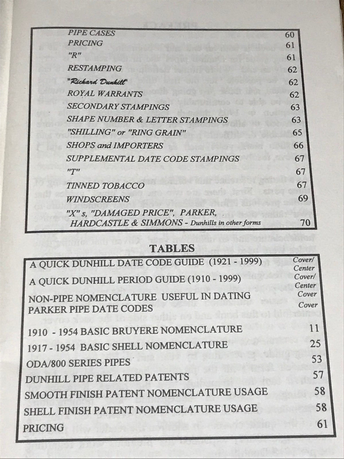 The Dunhill Briar Pipe: The Patent Years And After, By John C. Loring 1998 RARE