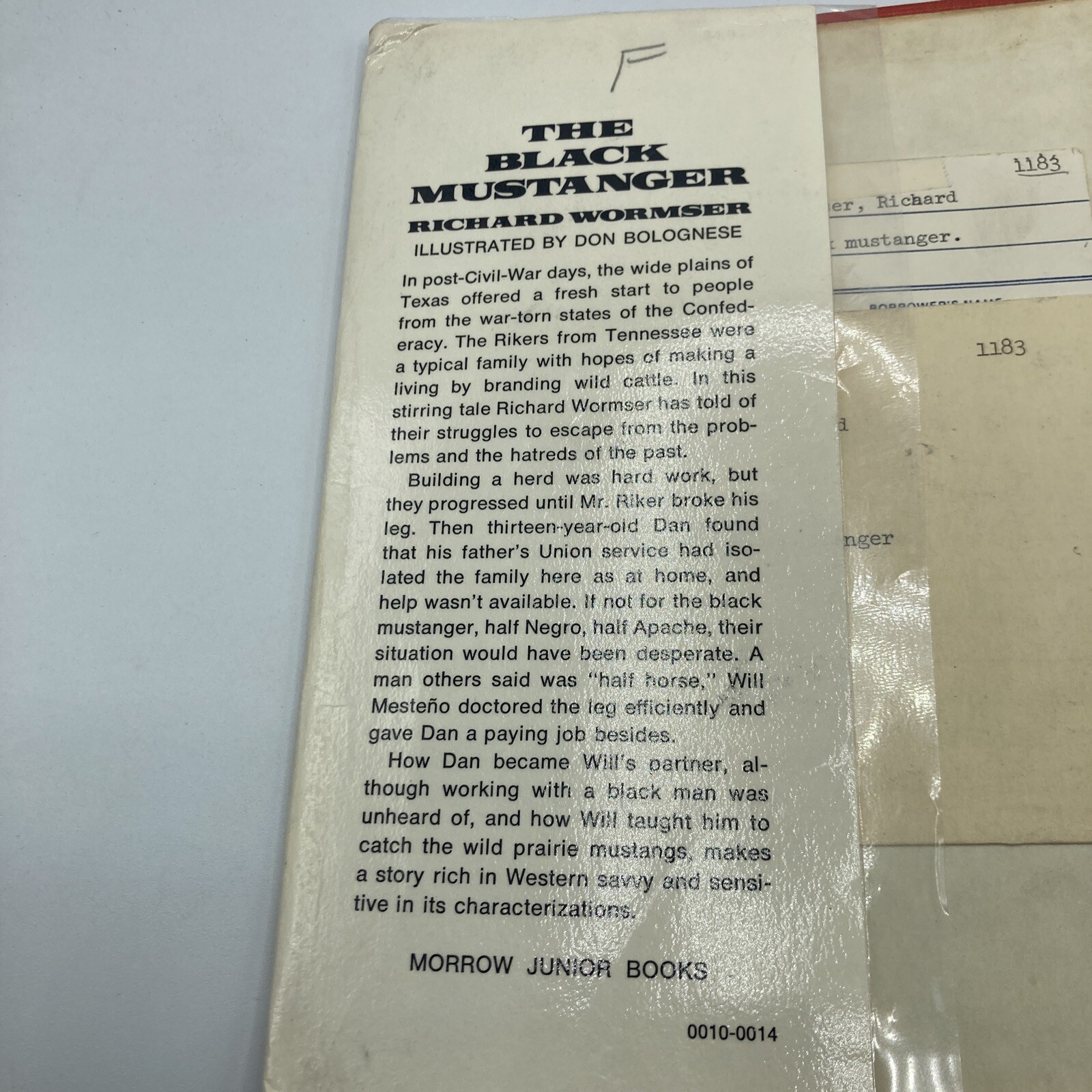 The Black Mustanger by Richard Wormser (1971, HC)