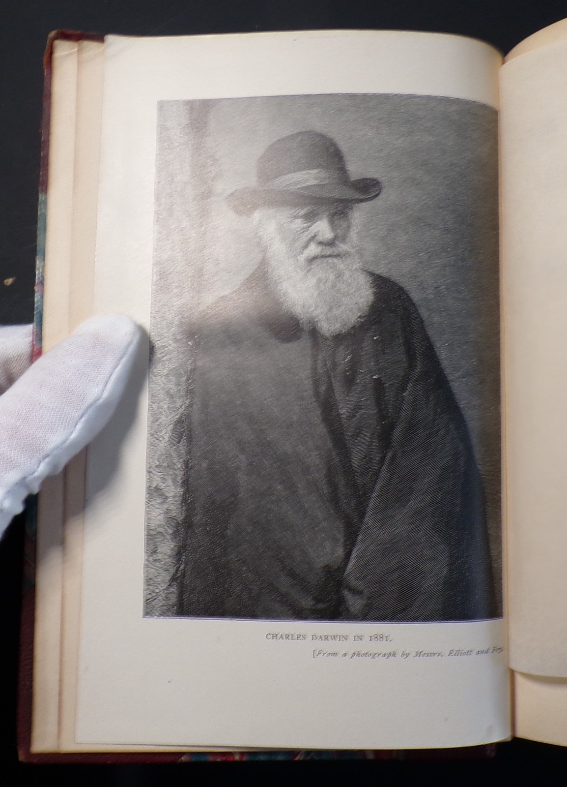 Scarce 1897 leather HC Life and Letters of Charles Darwin 2 Appleton G+ to VG
