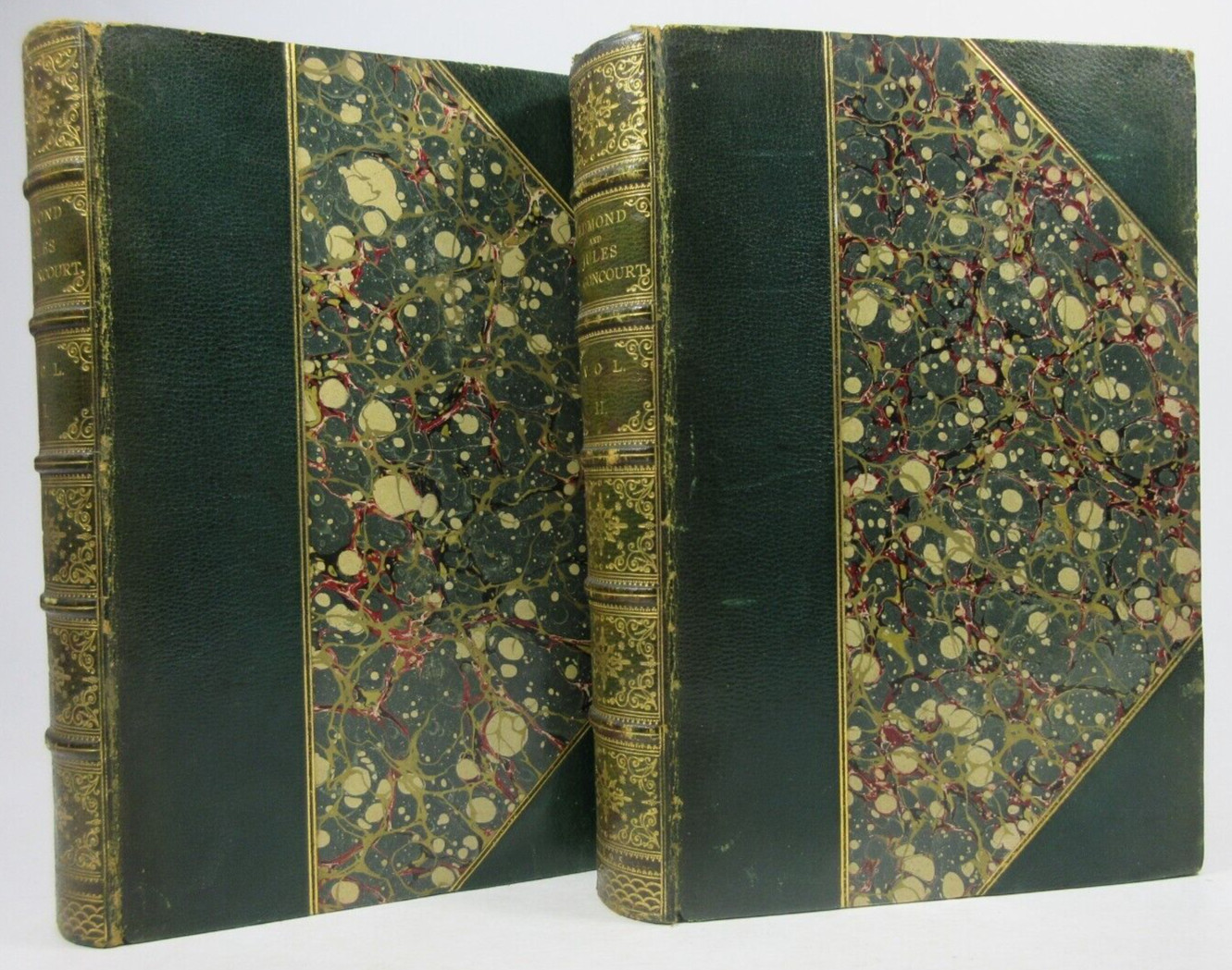 1895 2-Vols „Edmond & Jules De Goncourt Journals“ Belloc & Shedlock 3/4 Leather