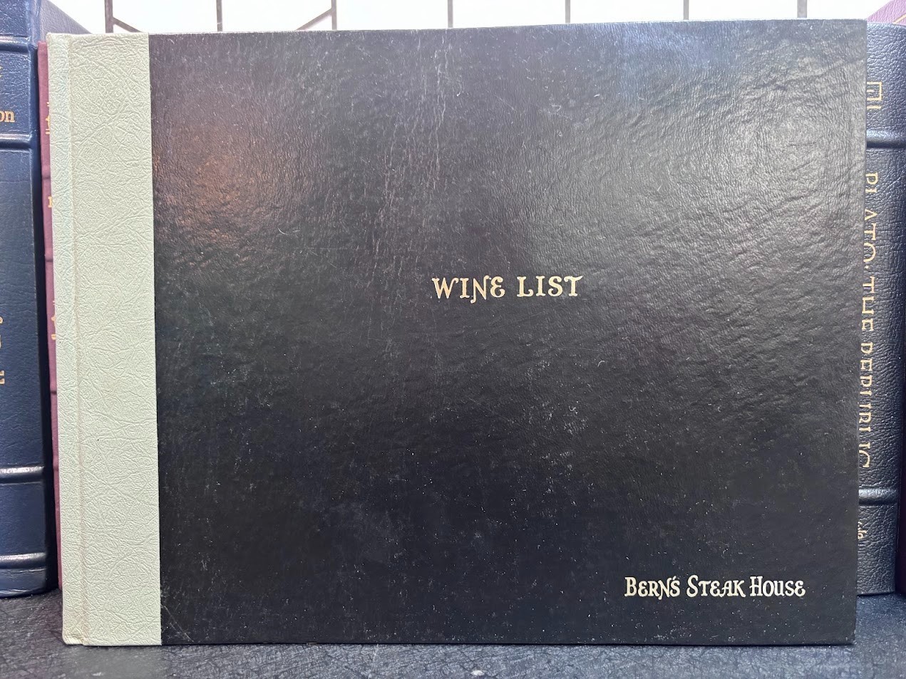 Berns Steak House Wine List 1987 45th Edition Hardcover Sommelier Reference VG