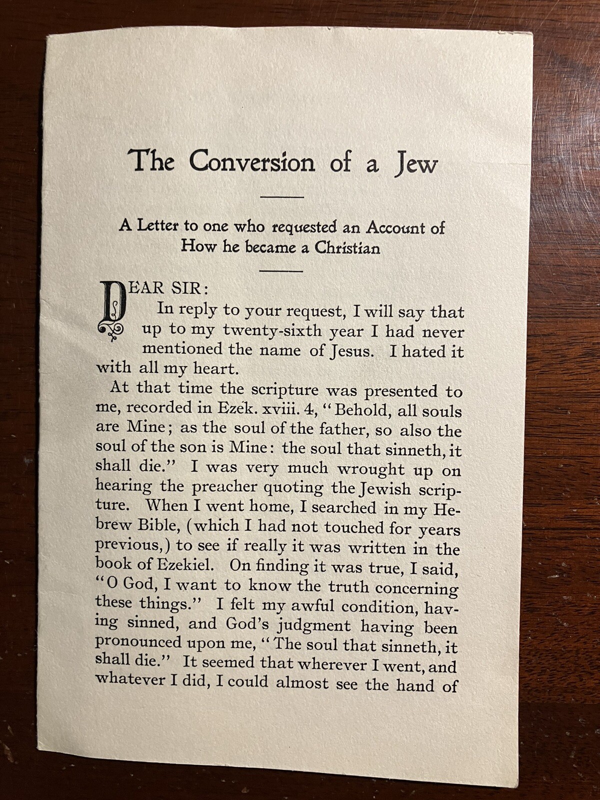 The Conversion Of A Jew Jewish Loizeaux Bros Religious Tract