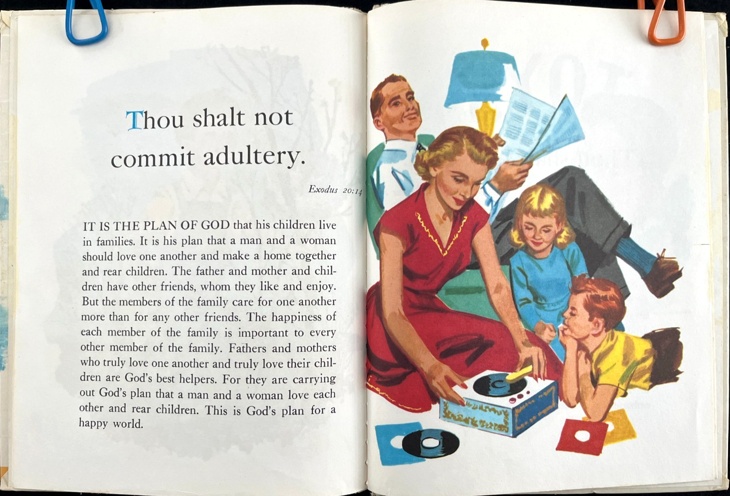 THE TEN COMMANDMENTS ~ vintage children’s Rand McNally Elf & Elf Junior Book Set