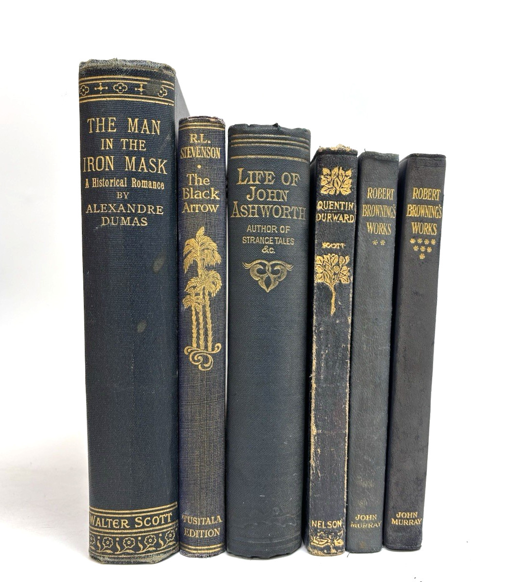 Smaller Old Blue Books for Decoration. 13cm shelf space. Max Height 19cm