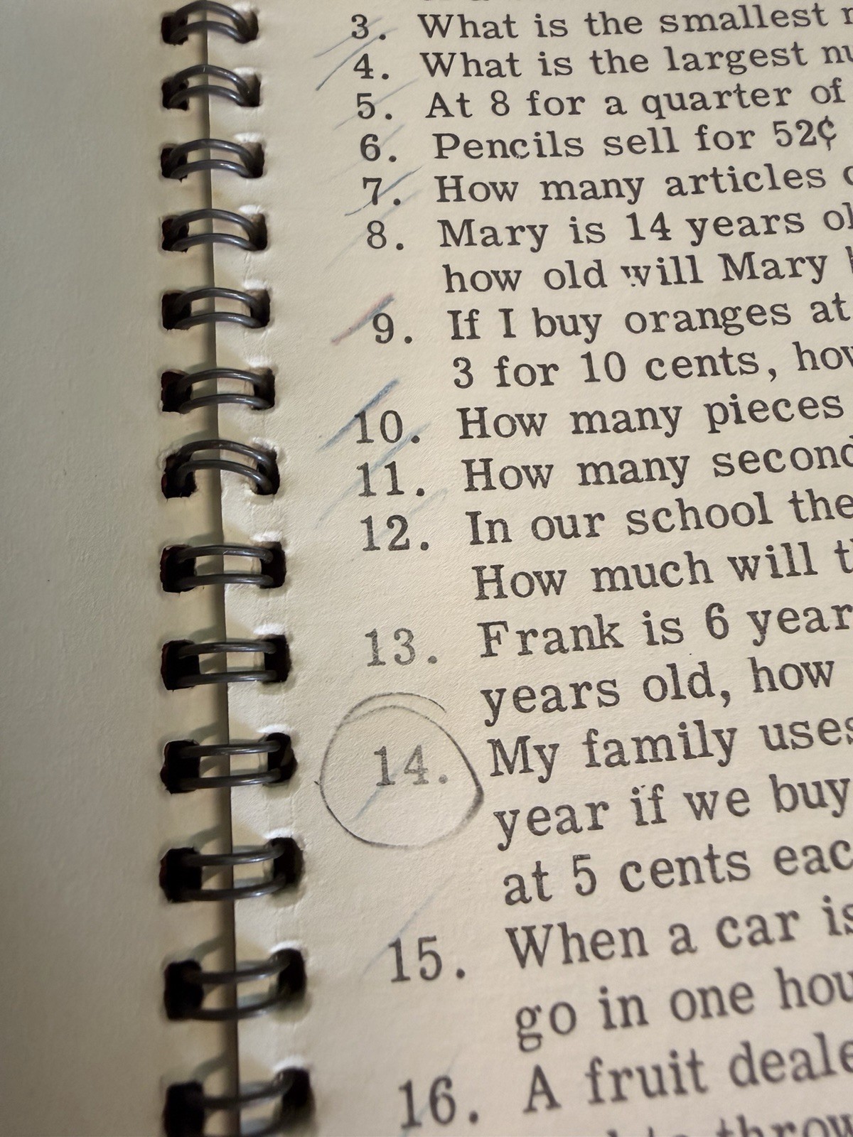 1955 Arithmetic Workbook John A McGuinn Grades 7 8 Vintage Math Book Spiral