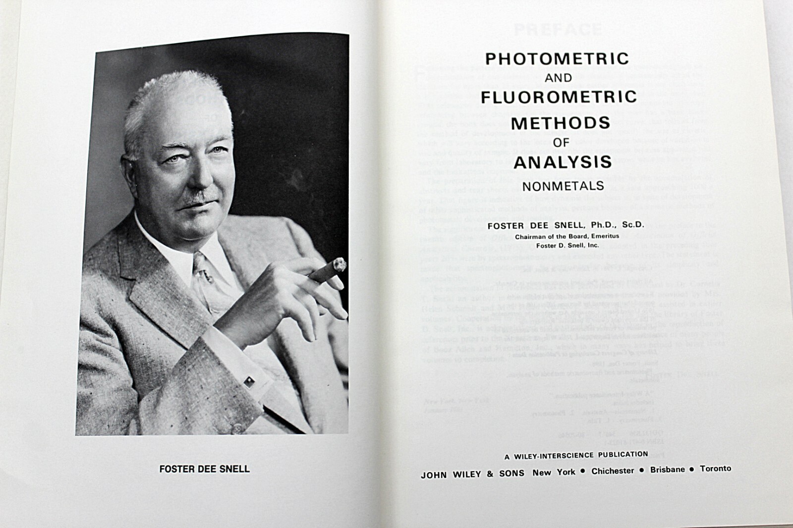 Photometric and Fluorometric Methods of Analysis NonMetals by Foster Dee Snell