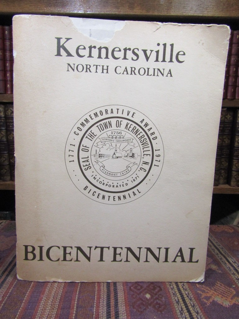 KERNERSVILLE NORTH CAROLINA BICENTENNIAL 1771-1971 History Book w/ Ephemera PB