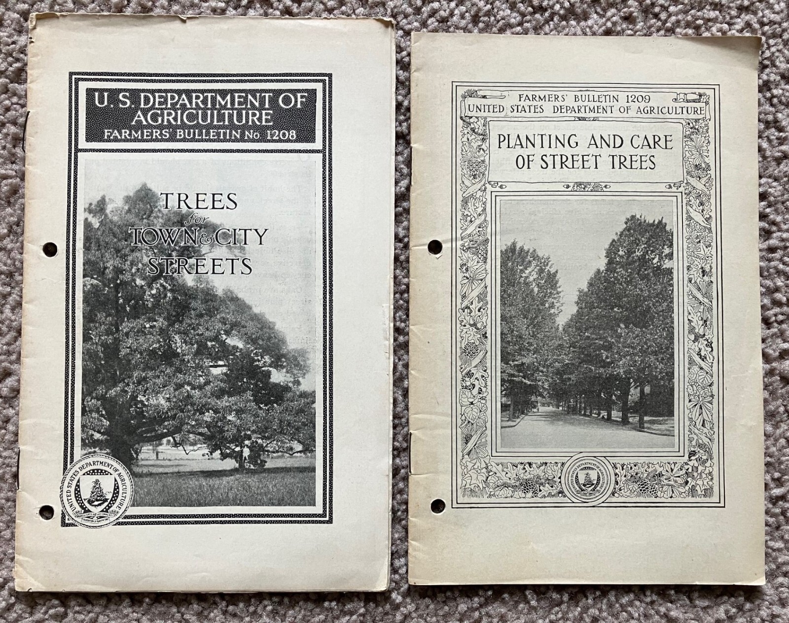 Antique 1920’s Farmers Bulletin 1208 1209 USDA Agriculture Tree Planting Lot 2