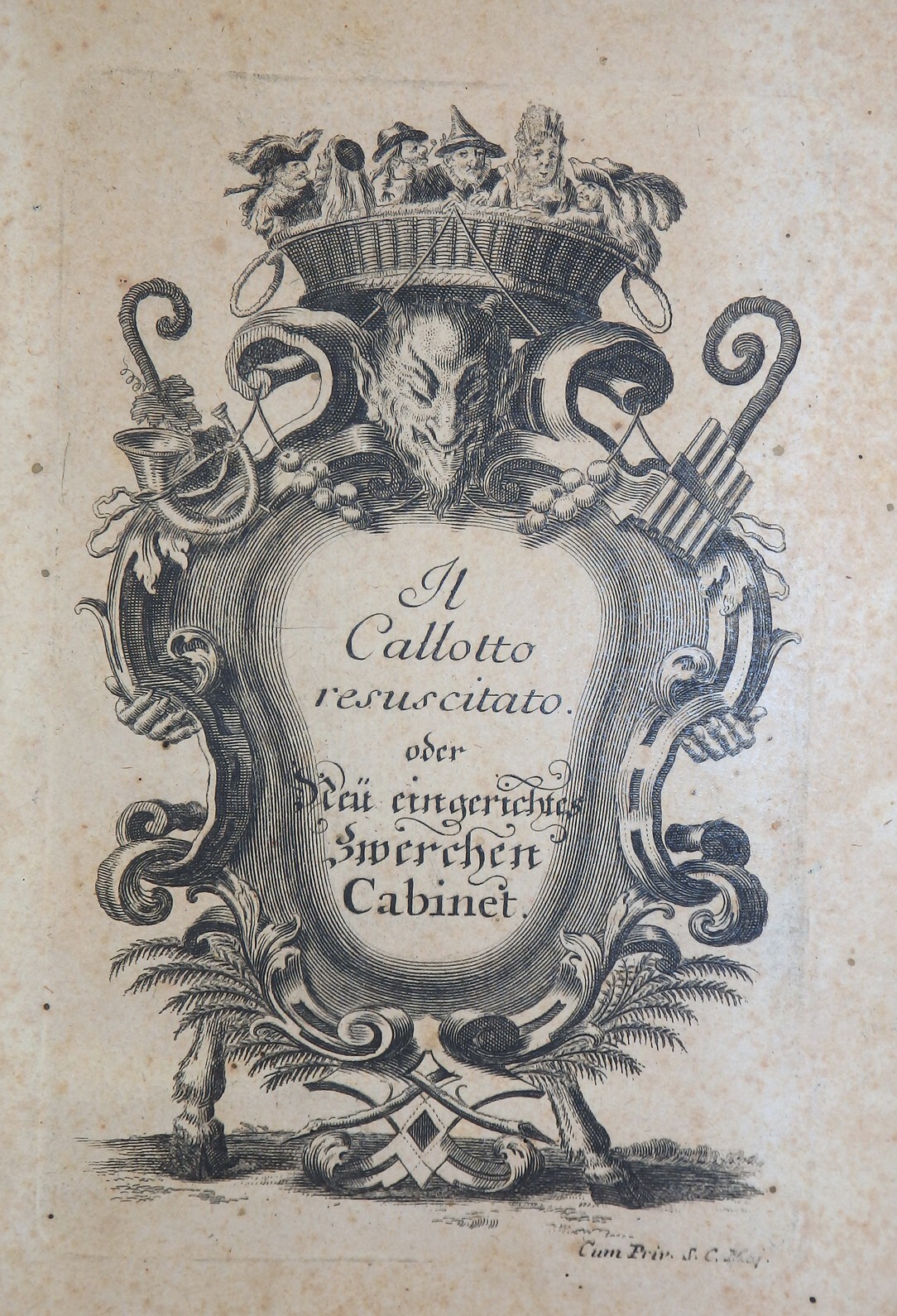 CALLOT DWARF CABINET CURIOSA IL CALLOTTO COPPER PLATES GERMAN COMPLETE 1710