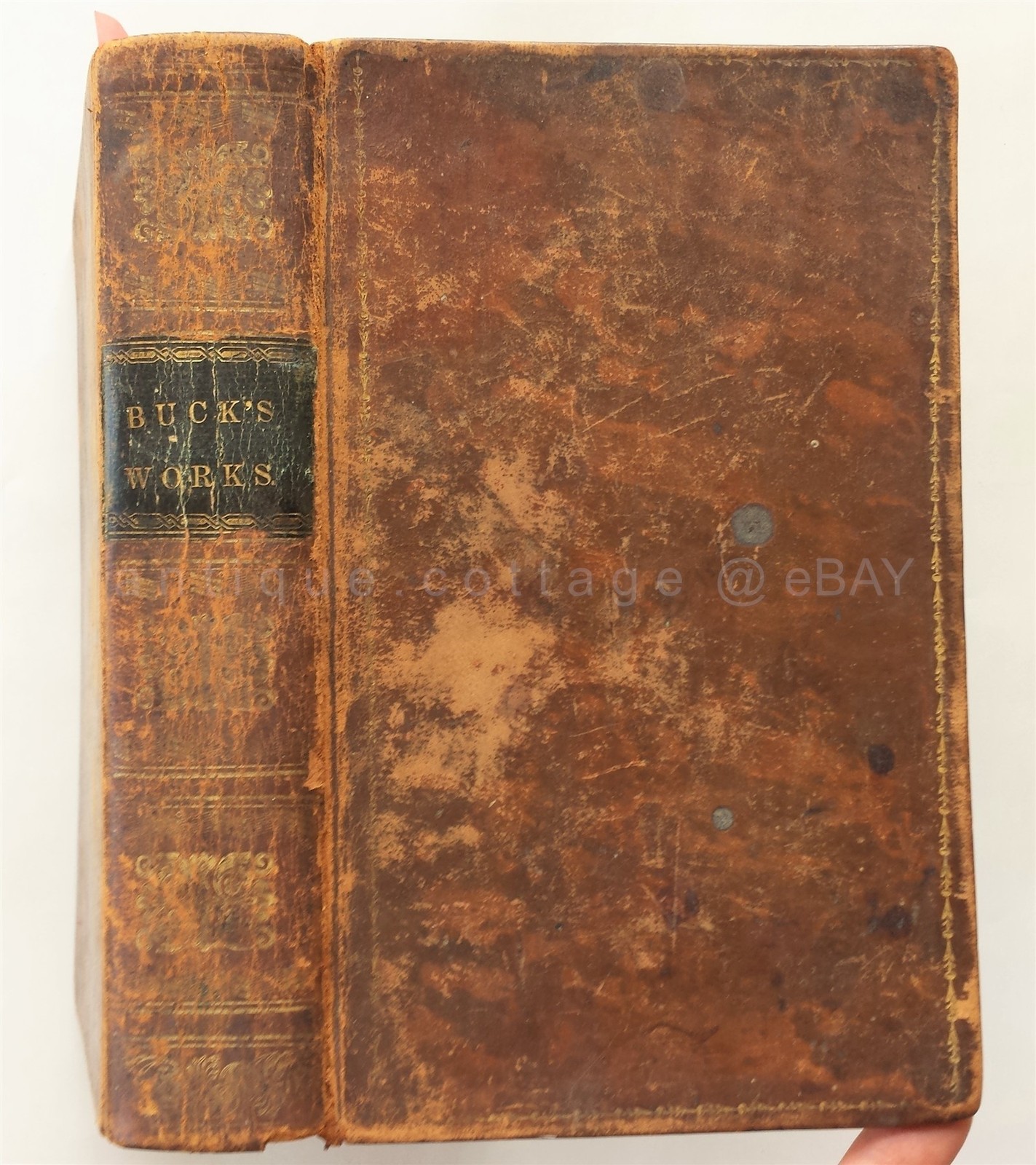 1864 antique Chas BUCK bible SERMONS plymouth norristown pa Geo LOUGH owned