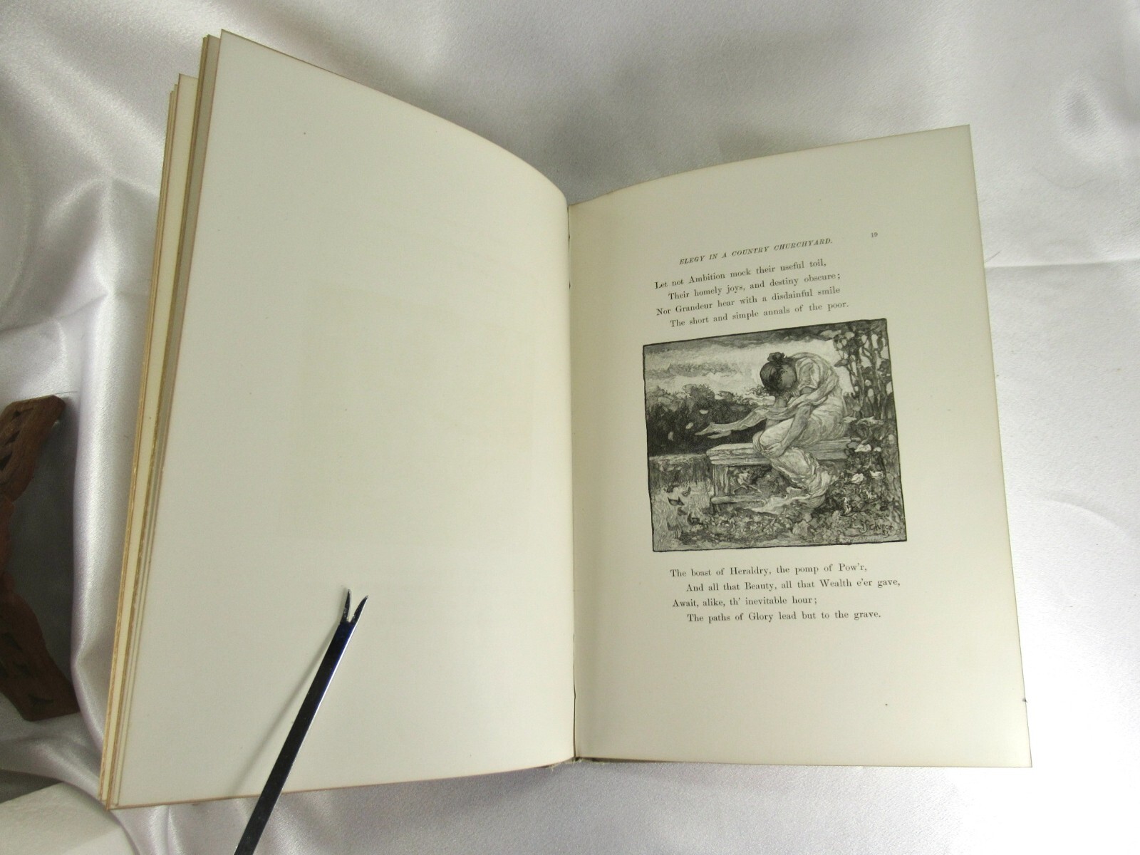 1885 GRAY’S ELEGY ARTIST’S ED THOMAS GRAY LIPPINCOTT HB 22 ENGRAVINGS A B FROST