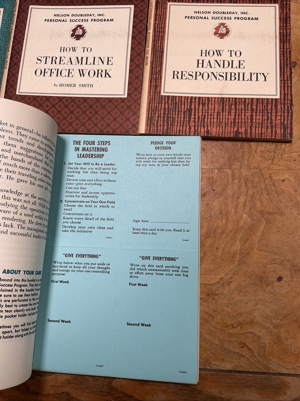 Vintage 5 1950s Nelson Doubleday Personal Success Program Lot – All Cards Intact