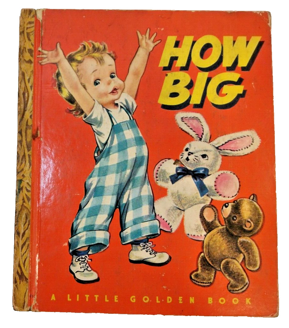 1st Edition „A“ 1949 „How Big“ Little Golden Book Children