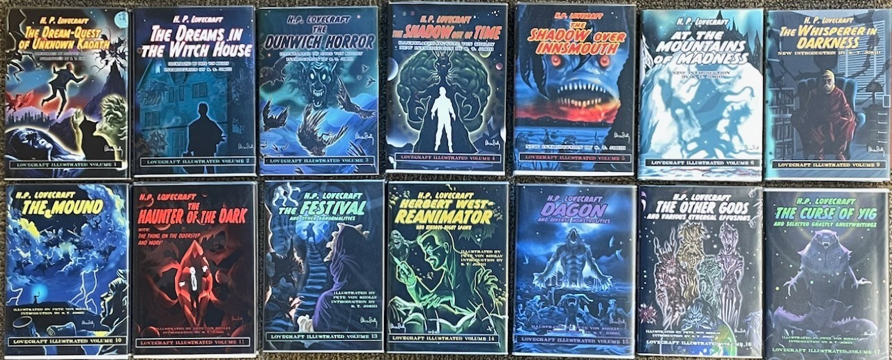 H.P. Lovecraft / von Sholly (illus) / lot of 14 PS Pulps Library ltd edition HC