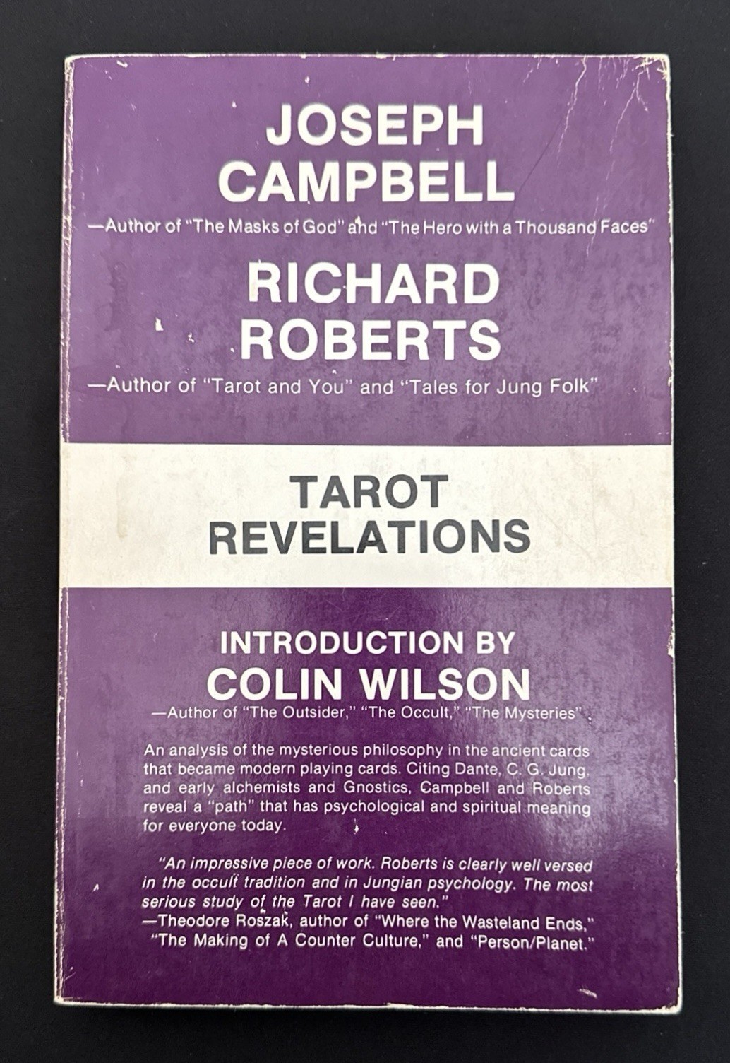 Tarot Revelations 1982 2nd Ed Joseph Campbell & Roberts Intro Colin Wilson VG
