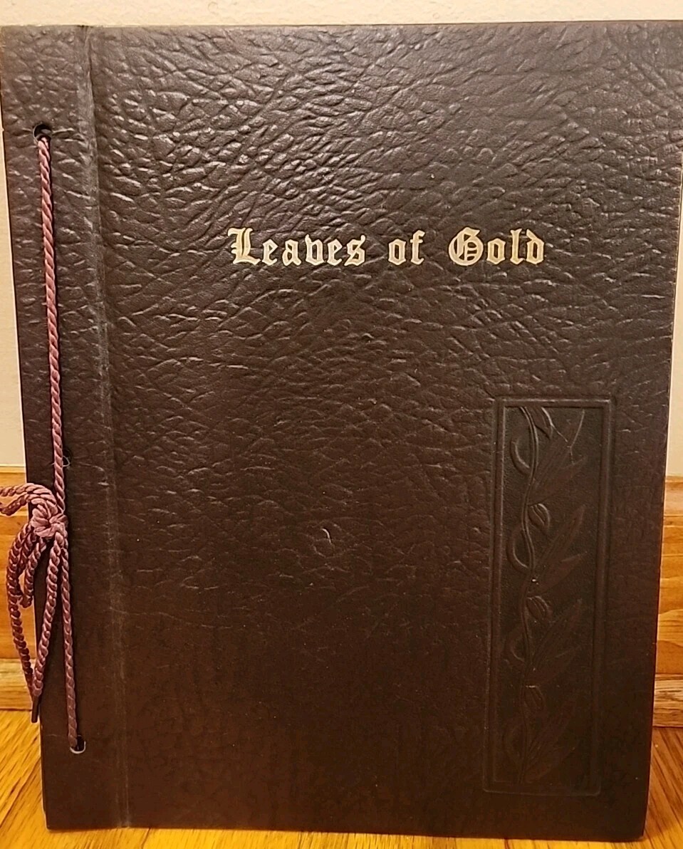 Vtg Leaves of Gold 1963 Edition Leather Bound Inspirational Poetry Prose Prayers