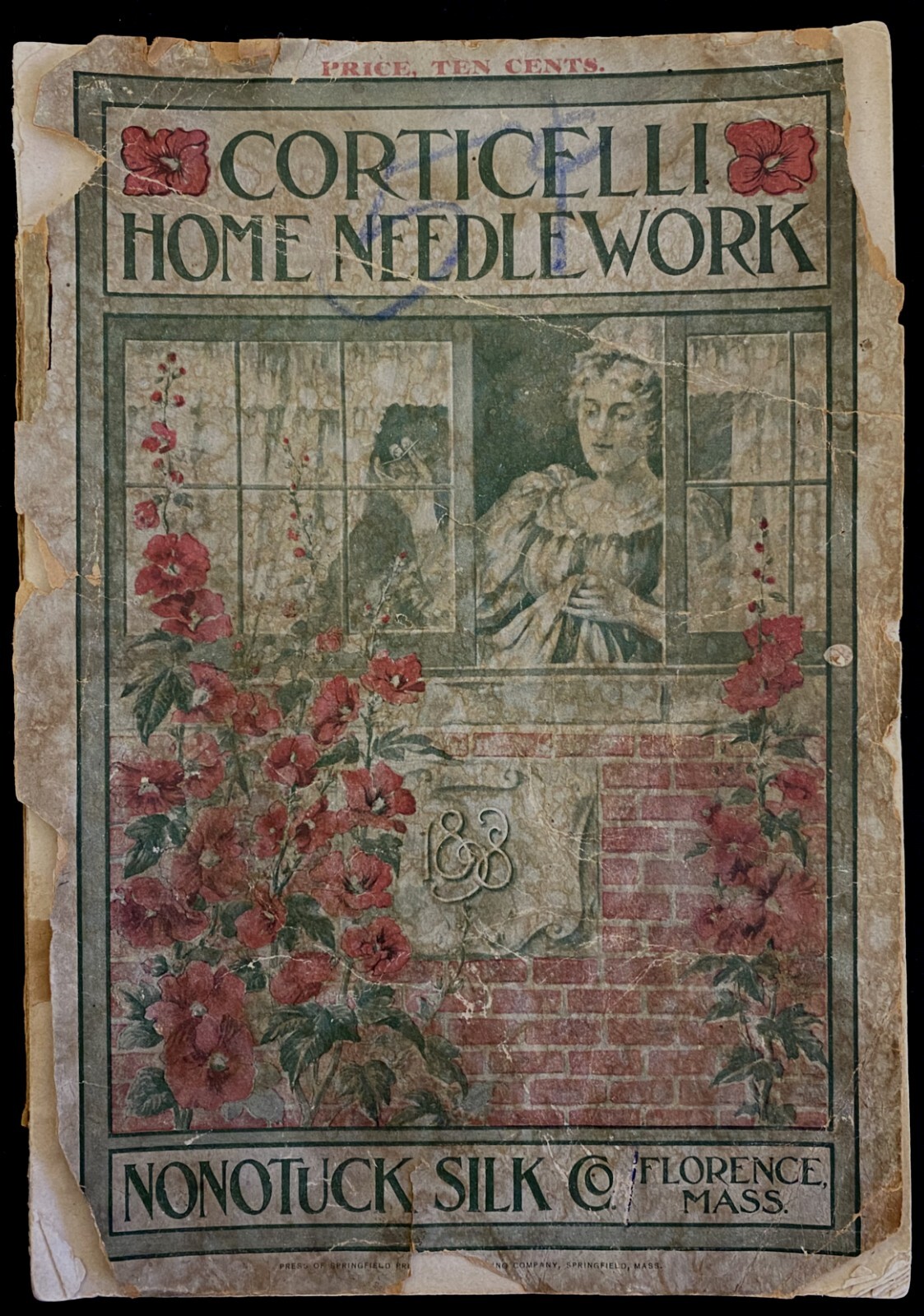 1898 Corticelli Home Needlework Book 96 Pages Embroidery Knitting Nonotuck Silk