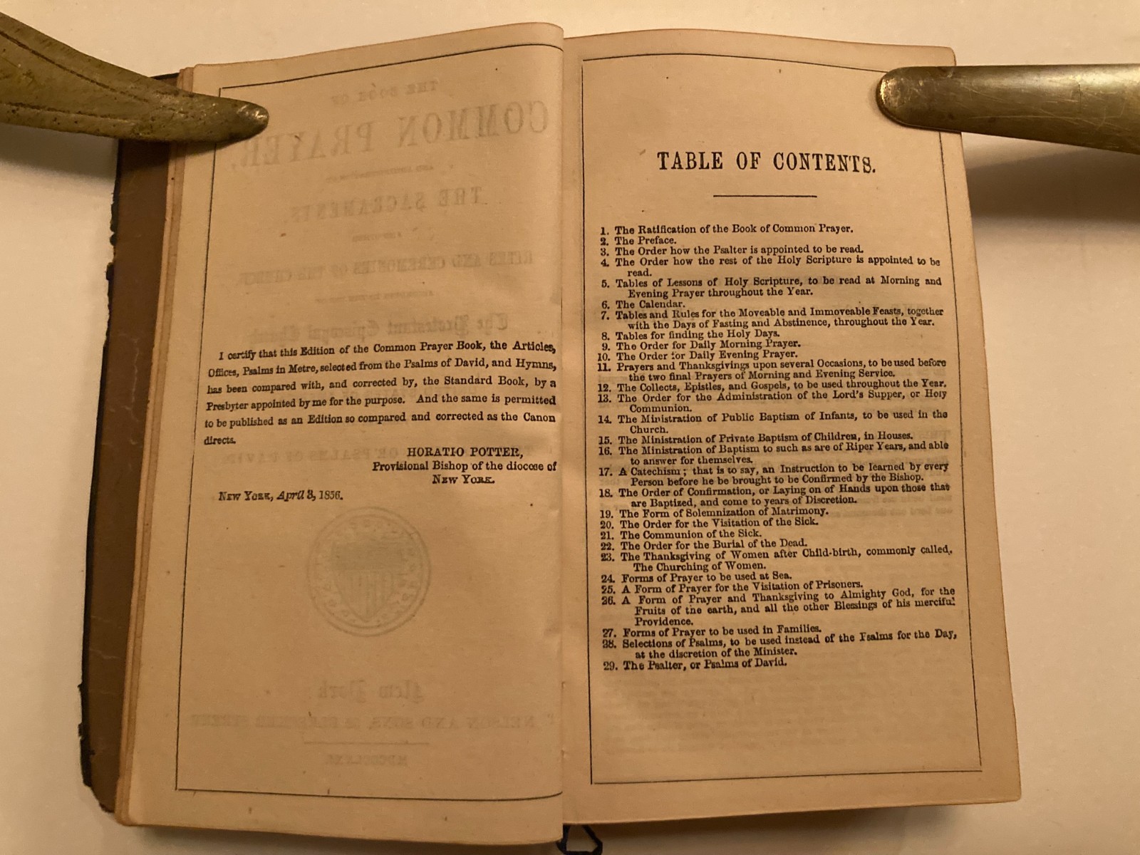 Antique 1871 Book of Common Prayer – Protestant Episcopal Church – Pocket Size