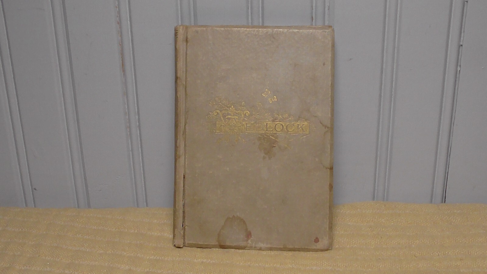 Antique Book Wedlock by Prof Gilmore wedding certificate inside