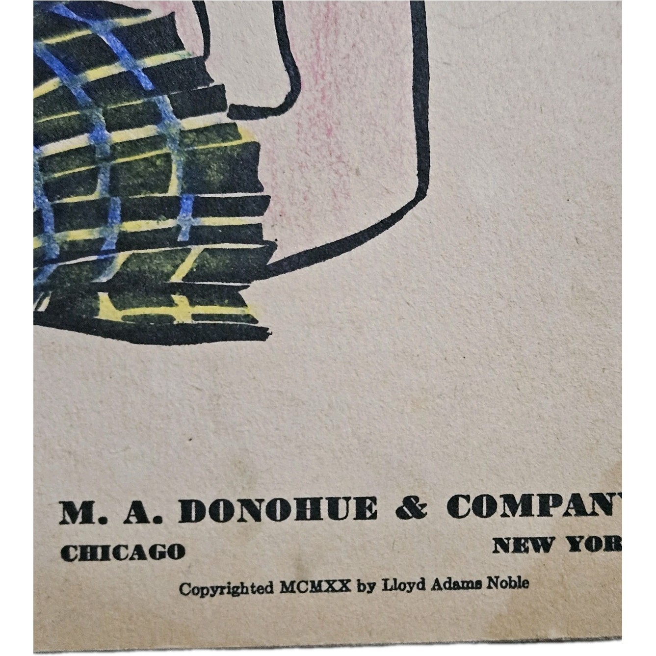 Vintage 1920 Trace & Color Book M.A. Donahue Co New York Children’s Activity Art